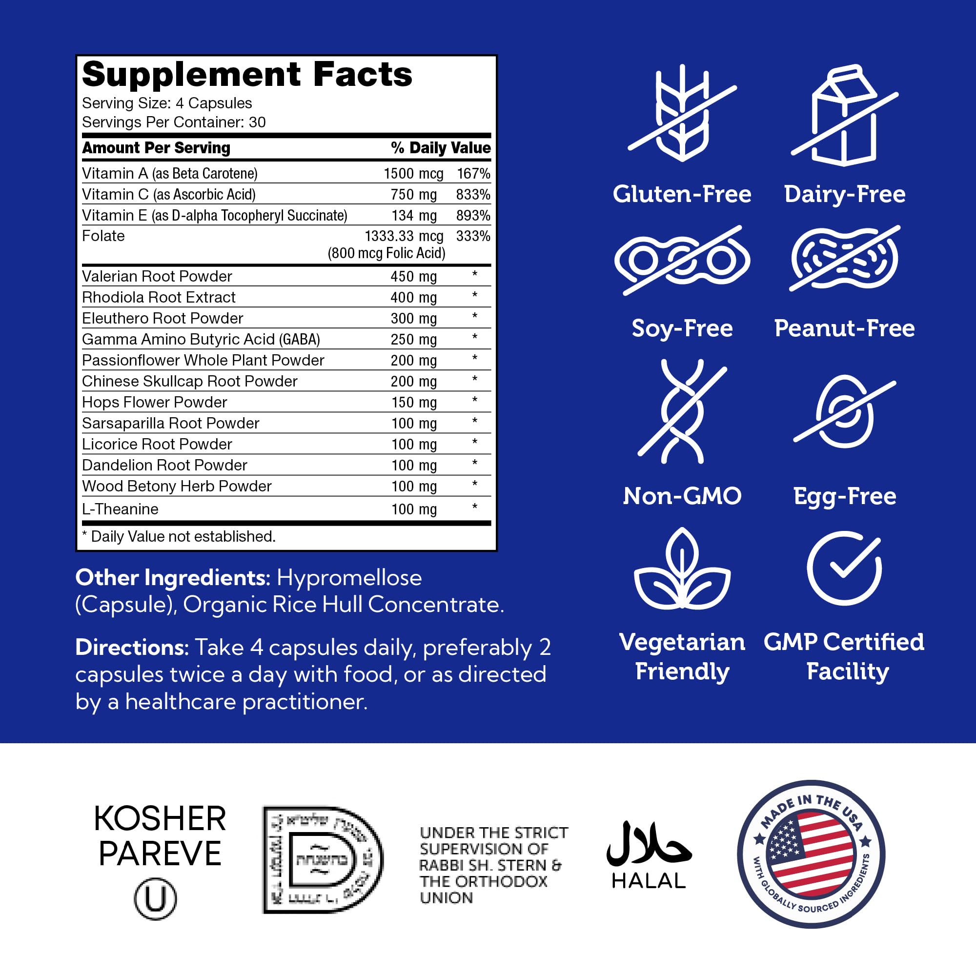 Zahler StressMaster, Relaxation Support Supplement, Promotes Natural Calm, Certified Kosher 120 Capsules Zahler buy supplements canada