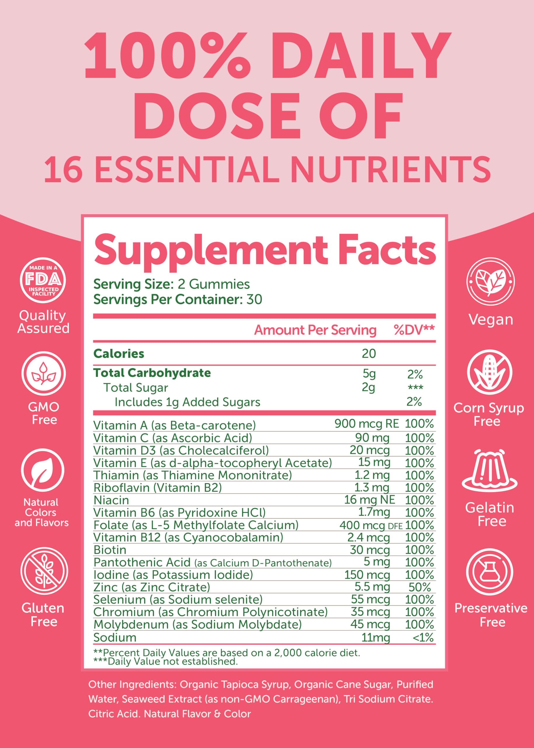 Lunakai USA Made Womens Multivitamin Gummies – Delicious Daily 16 Multi Vitamins for Women – Wellness, Energy & Essential Health Support, 60ct Lunakai buy supplements canada