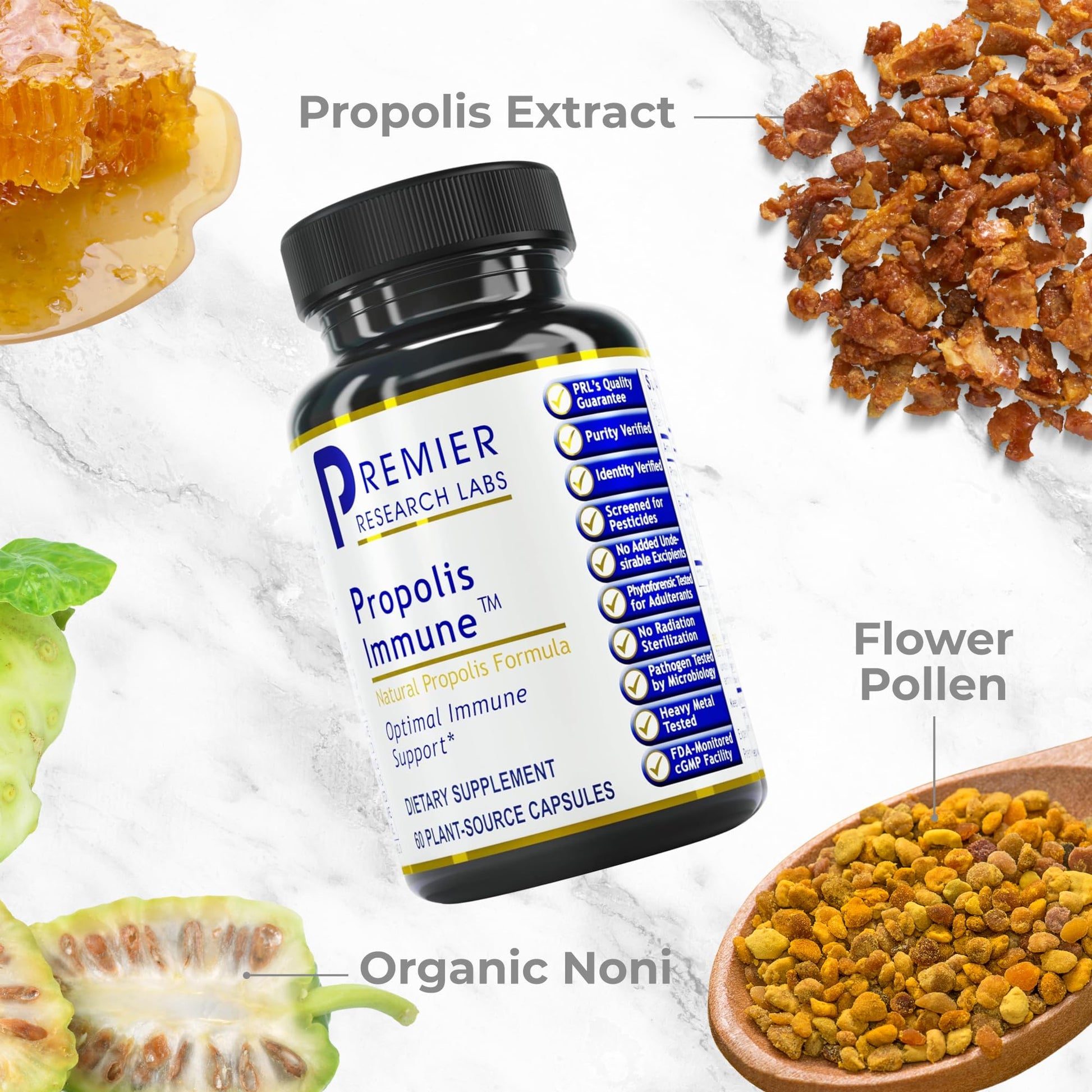 Premier Research Labs Propolis Immune - Bee Propolis Capsules, Bee Pollen Supplement, Propolis Extract Pills for Women & Men, Promotes Immune Health - 60 Vegetarian Capsules Premier Research Labs buy supplements canada