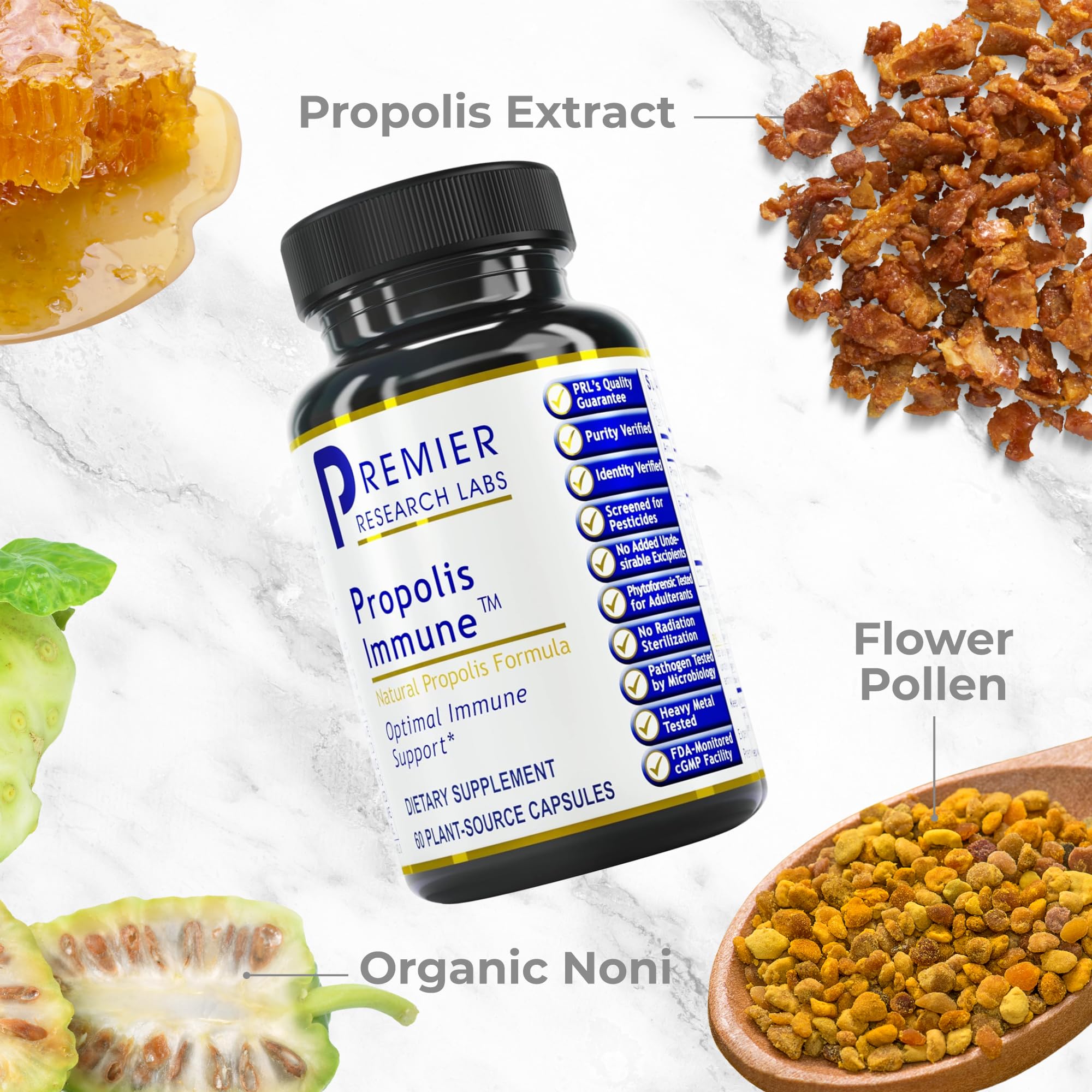 Premier Research Labs Propolis Immune - Bee Propolis Capsules, Bee Pollen Supplement, Propolis Extract Pills for Women & Men, Promotes Immune Health - 60 Vegetarian Capsules Premier Research Labs buy supplements canada