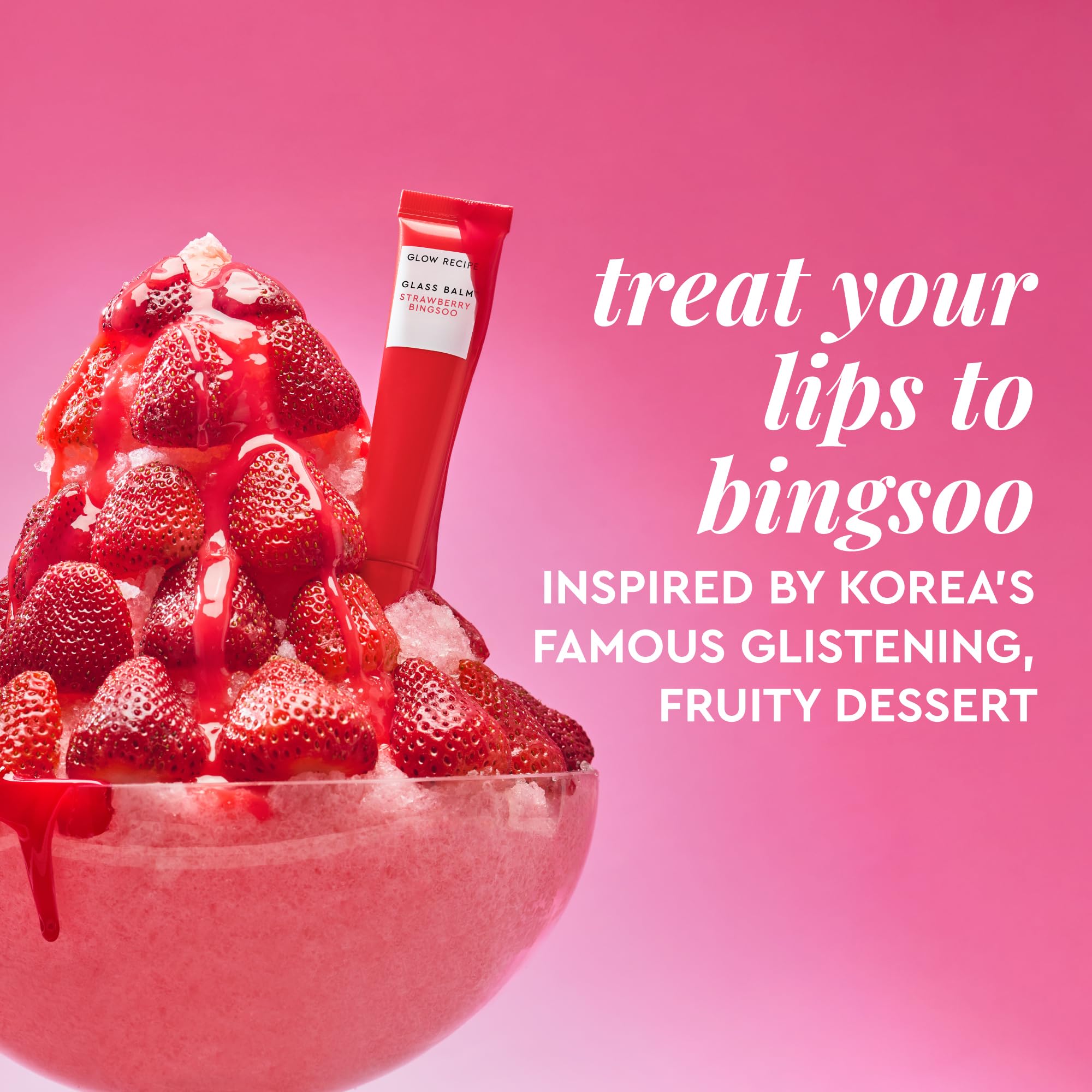 Glow Recipe Glass Balm Lip Treatment - 12Hr Hydrating Lip Balm & Moisturizer with Hyaluronic Acid to Smooth, Plump & Protect from Dryness - Sheer Pinky Red Tint, Strawberry Bingsoo (15 ml) Glow Recipe buy supplements canada