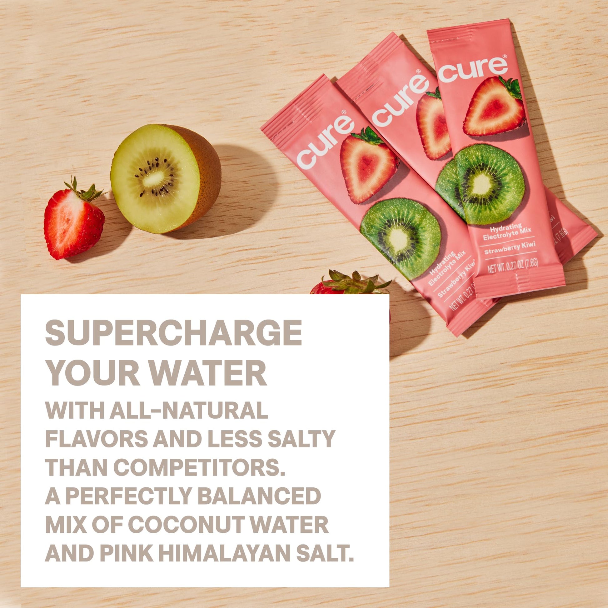 Cure Hydration | Plant-Based Electrolyte Drink Mix | No Added Sugar | FSA-HSA | Dehydration Relief Powder Made with Coconut Water | Non-GMO | Vegan | Pouch of 14 Packets - Blood Orange Cure Hydration buy supplements canada