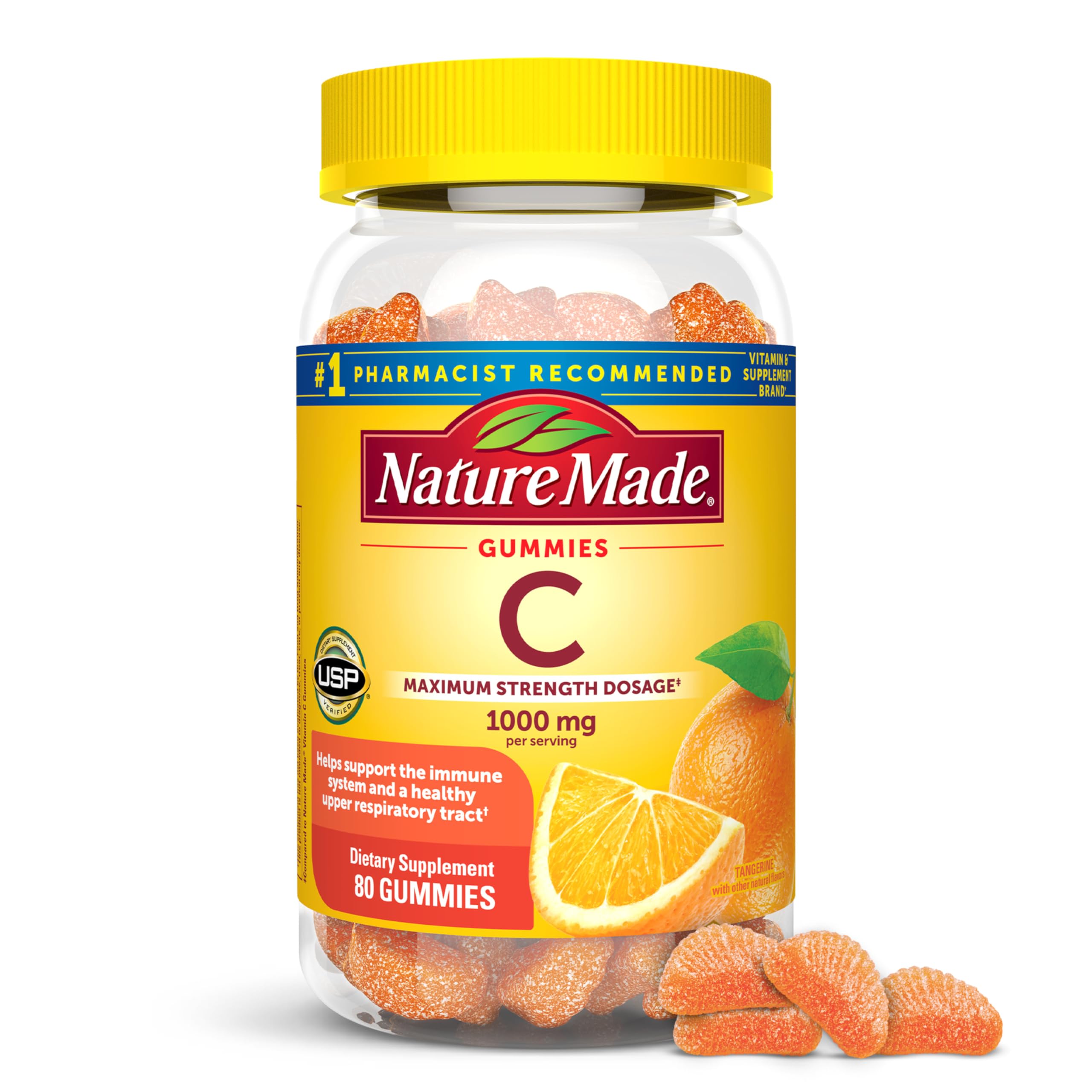 Nature Made Maximum Strength Dosage Vitamin C 1000mg per Serving, Immune Support Vitamin C Gummies for Adults, 80 Gummies, 20 Day Supply Nature Made buy supplements canada