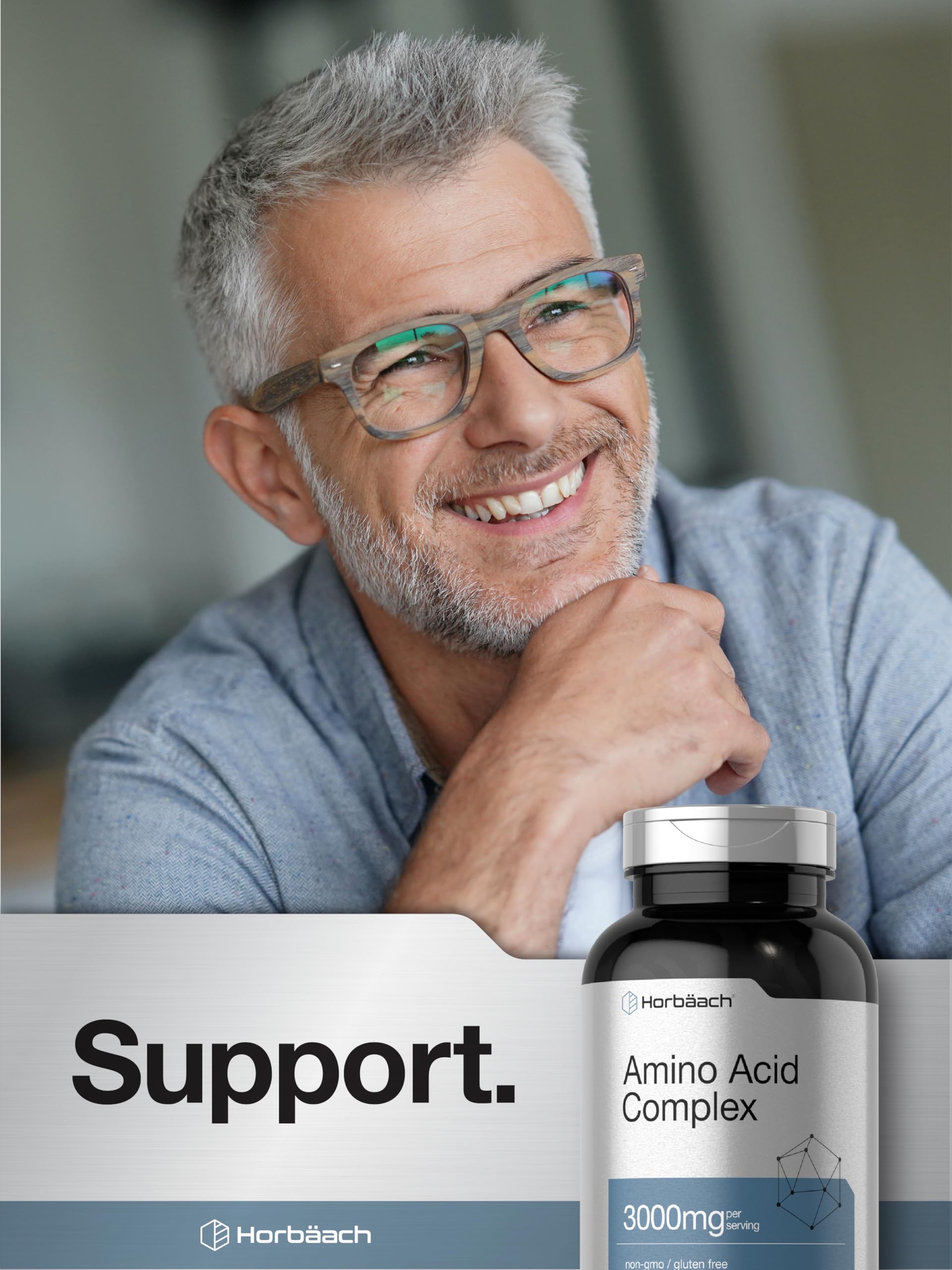 Horbäach Amino Acid Complex 3000mg | 250 Caplets | Non-GMO, Gluten Free Supplement Horbäach buy supplements canada