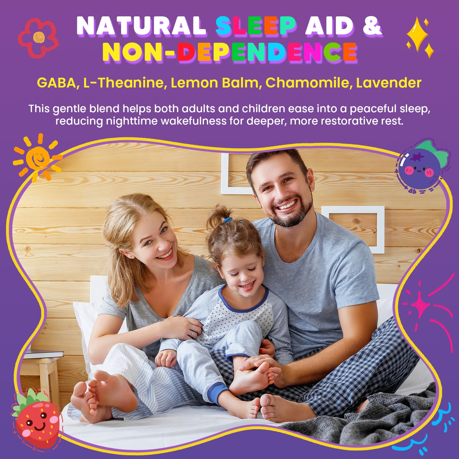 Magnesium Glycinate Gummies 400/200mg for Kids & Adults, NO Melatonin Sleep Aid Magnesium Supplement Gummies with Chamomile, Lavender, L-Theanine & GABA, B6, D3 & K2 for Bone, Relax, Immune Support GORNVB buy supplements canada