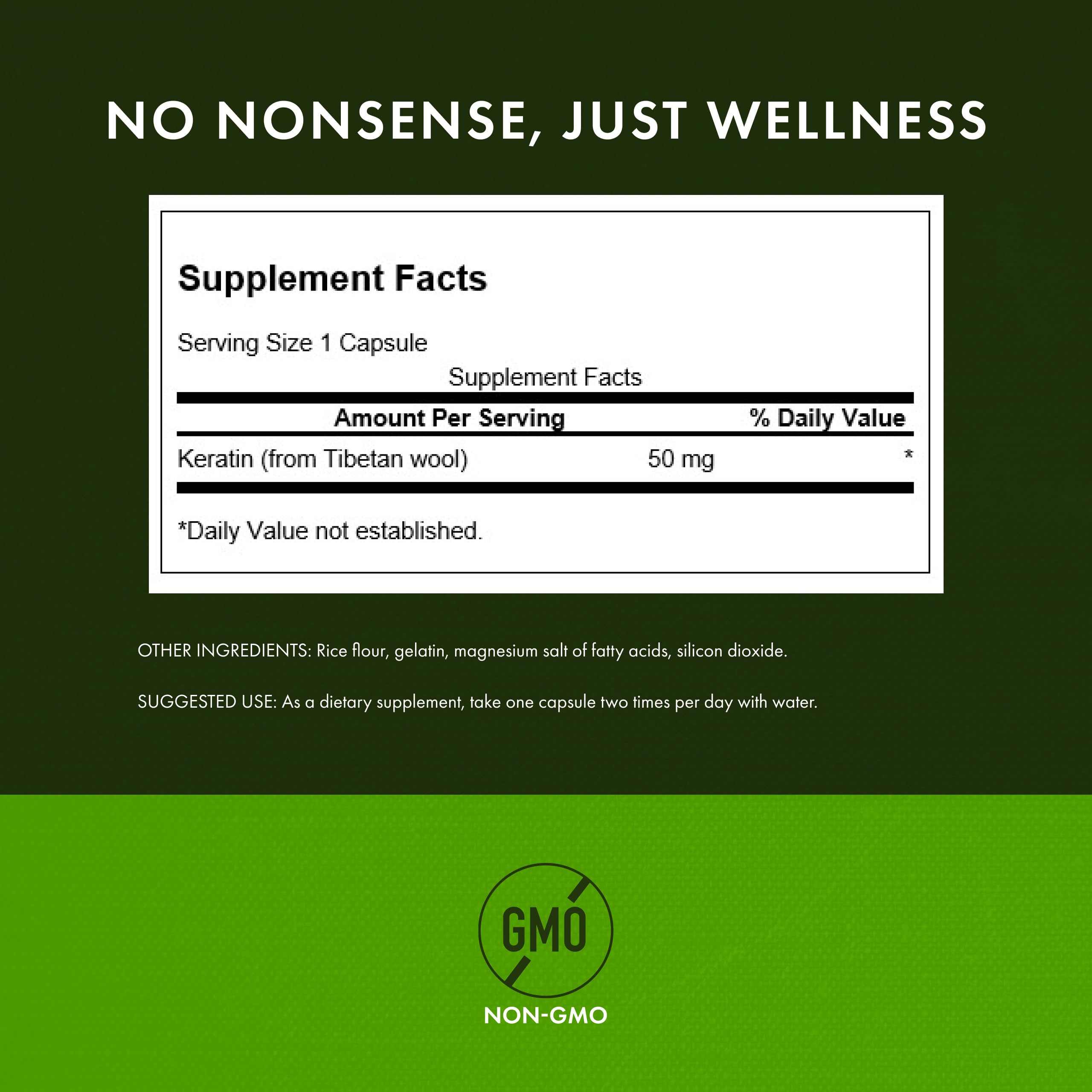 Swanson Keratin (from Tibetan Wool) - Natural Supplement Promoting Healthy Joints, Hair, Skin & Nails - Helps Nourish Healthy Connective Tissues - (60 Capsules, 50mg Each) Swanson buy supplements canada