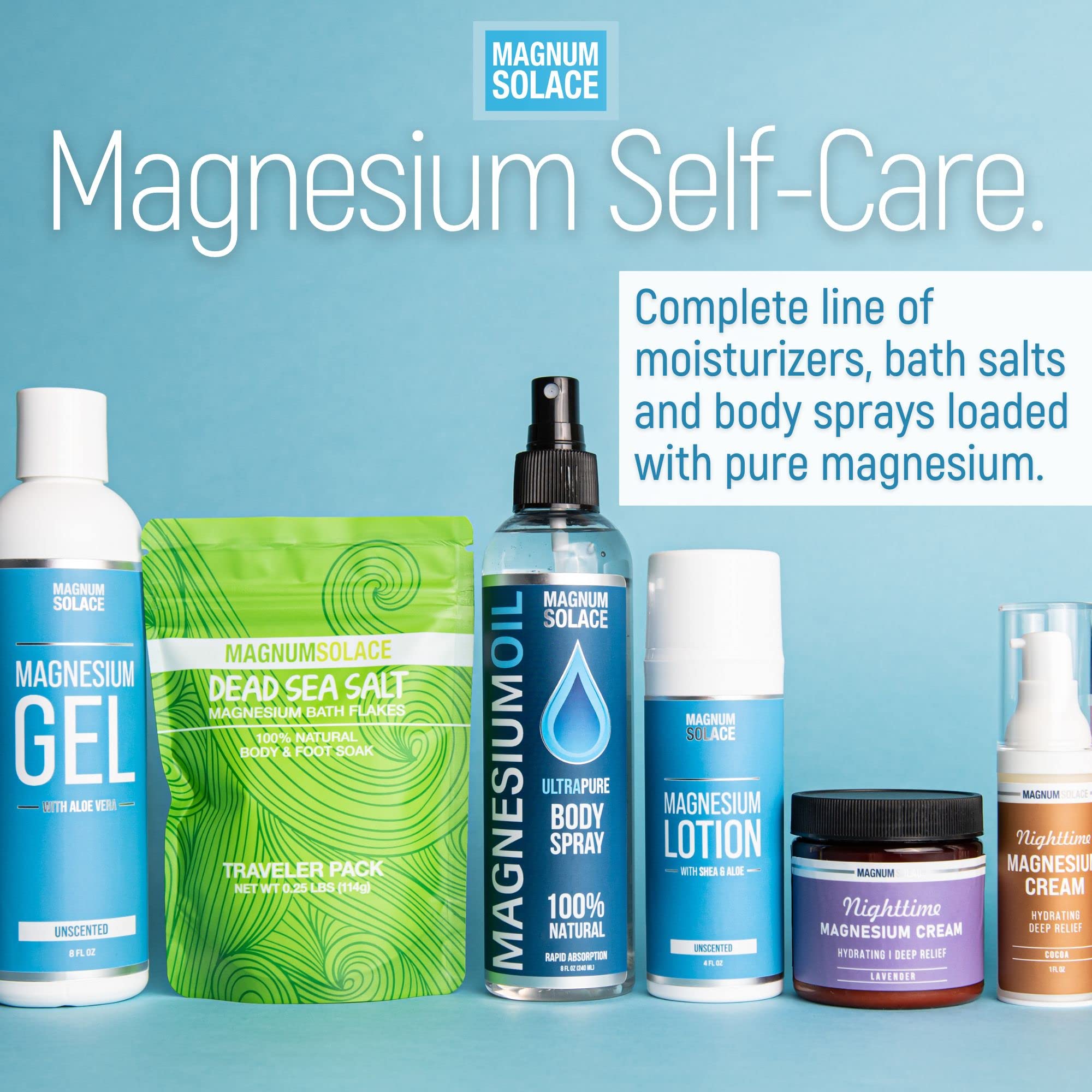 Magnum Solace Magnesium Lotion – Super Concentrated – Made with Aloe and Shea – For Leg Cramps, Sore Muscles & Joints, Rejuvenation – Safe for Kids, Made in the USA (Sandalwood) Magnum Solace buy supplements canada