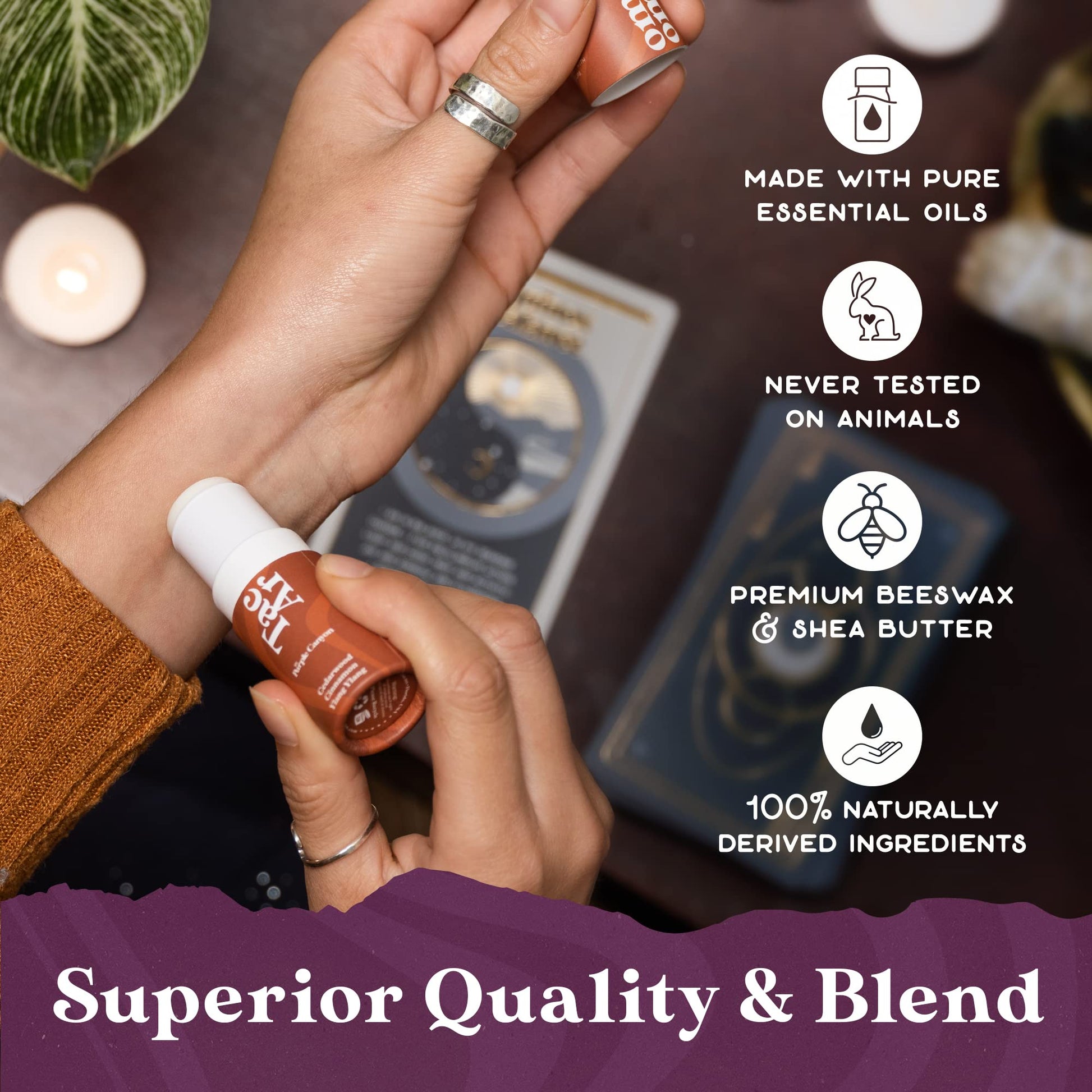 Essential Oils Balm Stick | Grounded Thought Aromatherapy Balm | All Natural Body Balm PURPLE CANYON buy supplements canada