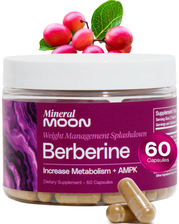 Mineral Moon Premium Berberine Supplement Body Composition, 60 Capsules - with Cissus Quadrangularis & Berberine Phytosome - Supports Overall Wellness Mineral Moon buy supplements canada