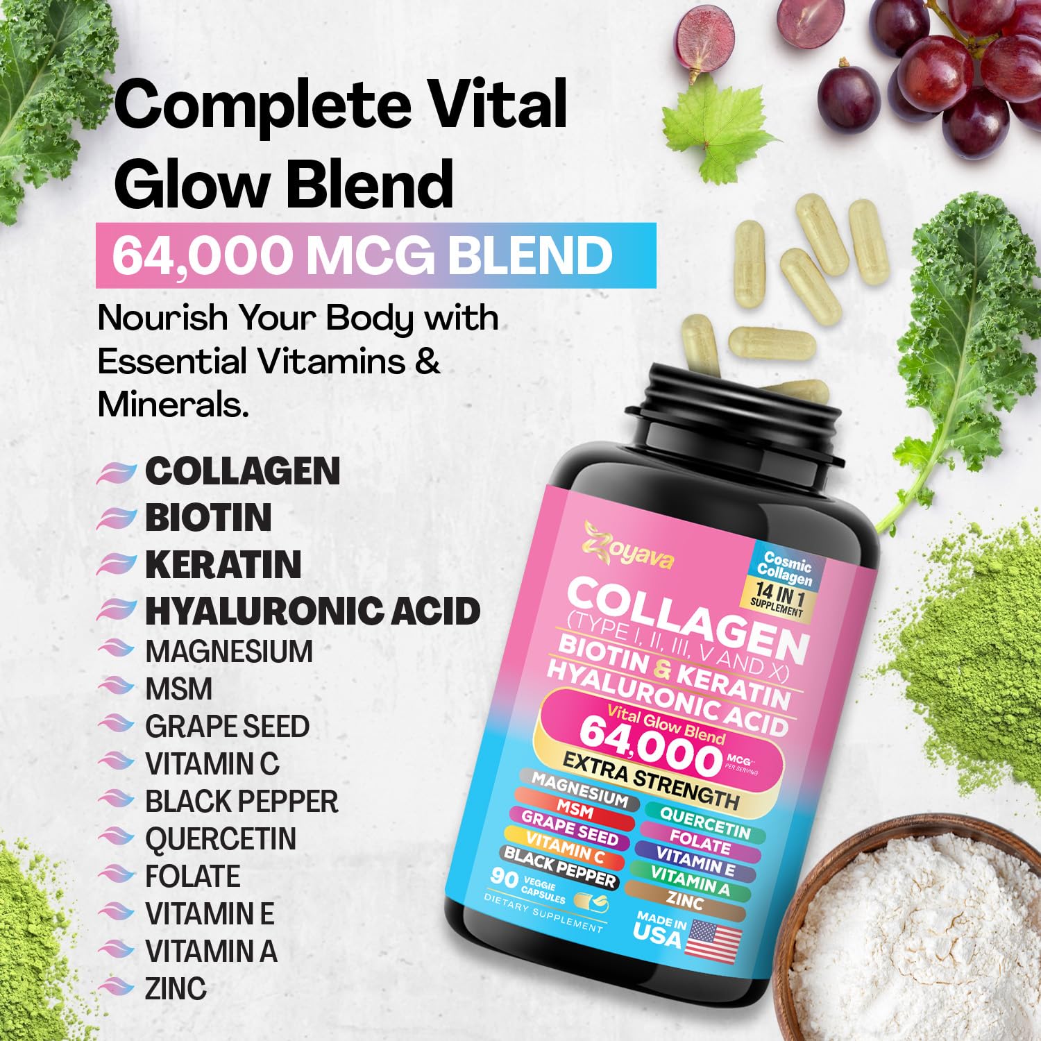 Zoyava Sea Moss 16-in-1 and Collagen 14-in-1 Bundle Zoyava buy supplements canada
