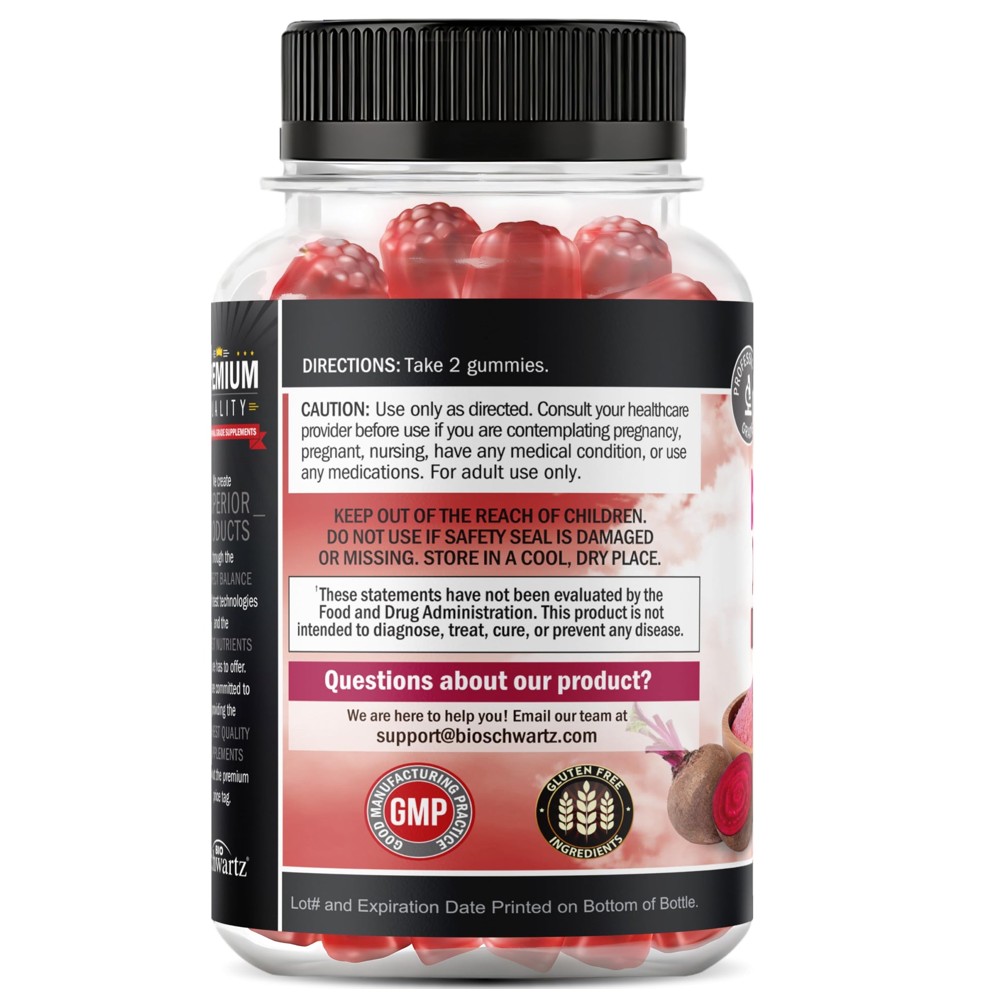 Sugar Free Beet Root Gummies - Nitric Oxide Gummies Infused with Coconut Oil for Highest Absorption - Supports Energy & Whole Body Health BioSchwartz buy supplements canada