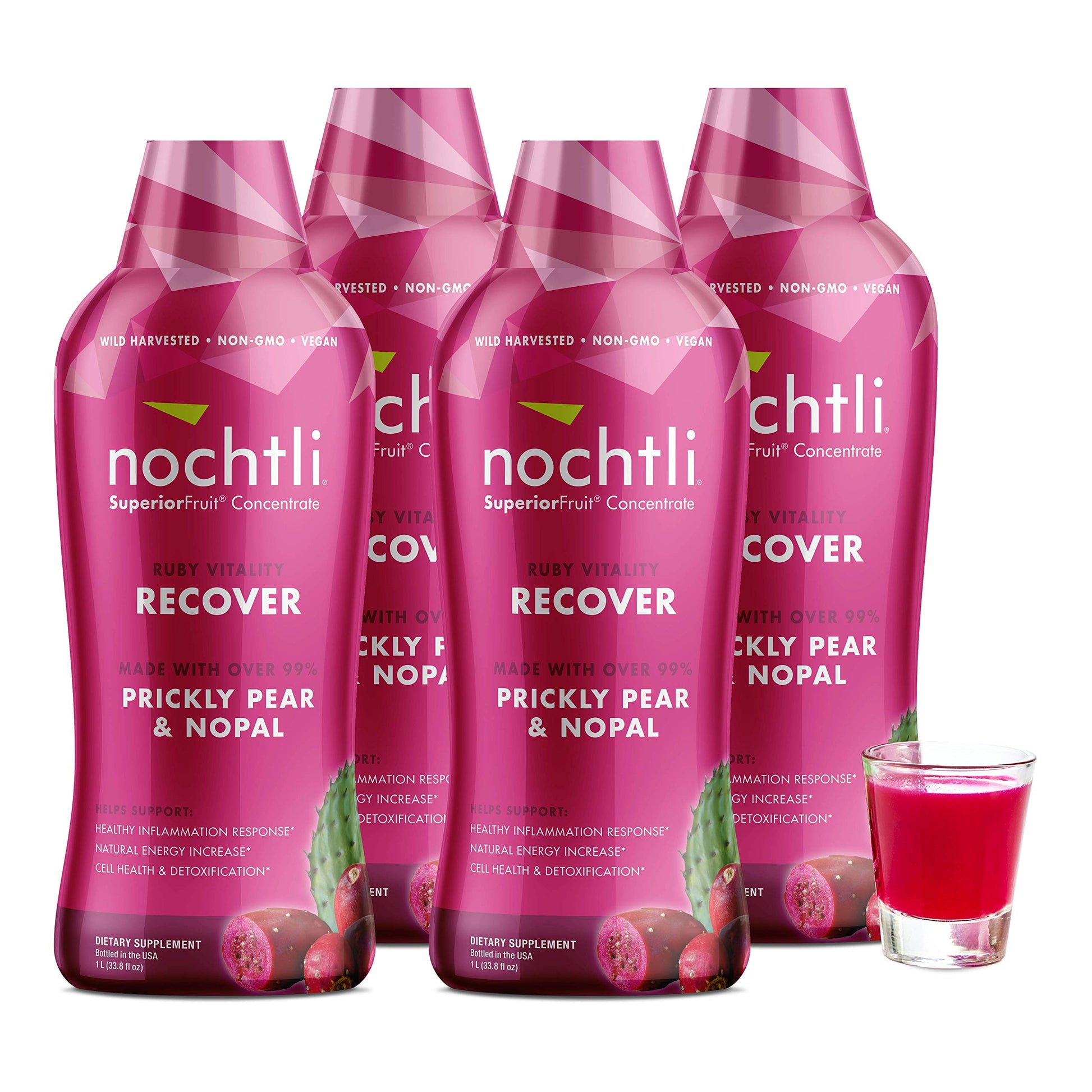 nochtli Recover Prickly Pear Liquid Supplement 1L (4-pack) Nochtli SuperiorFruit buy supplements canada