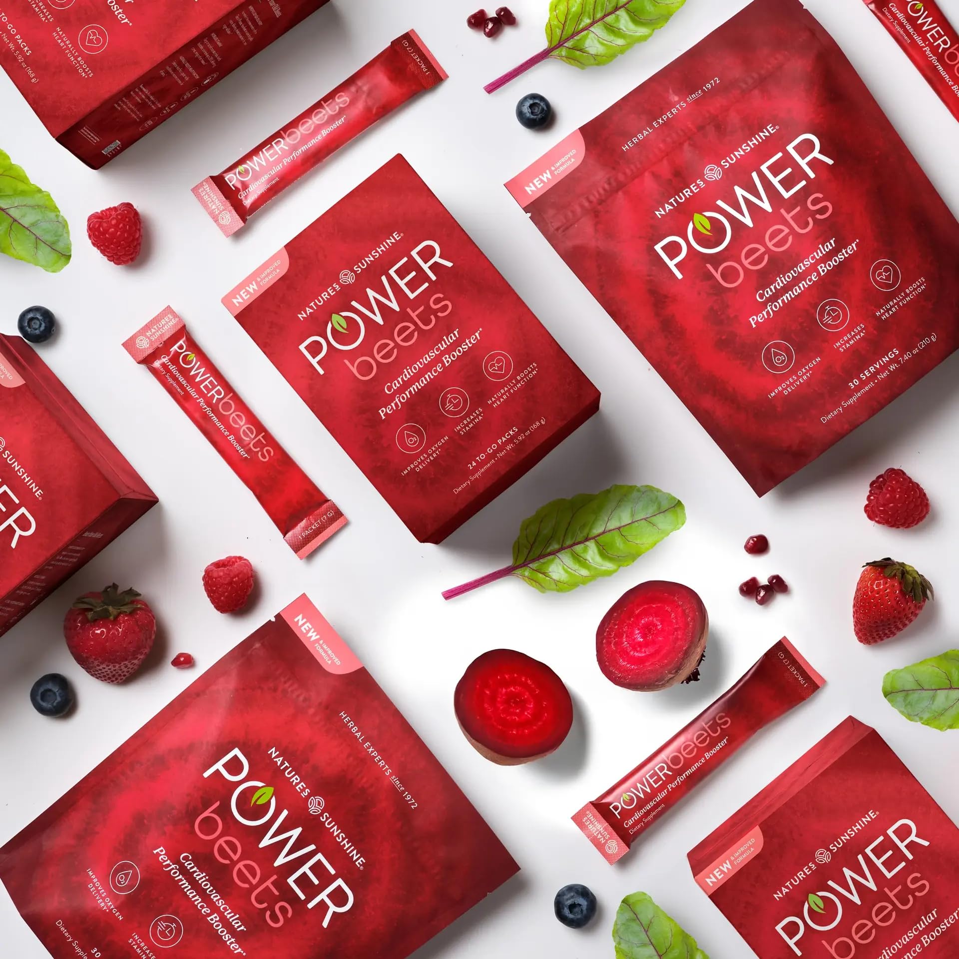Nature's Sunshine Power Beets – Patented Nutrient Blend of Beet Root Powder and Nutrients to Promote Performance, Mental Clarity, & Vitality – Non-GMO, Soy & Gluten Free – 24 to-Go Packs Nature's Sunshine buy supplements canada
