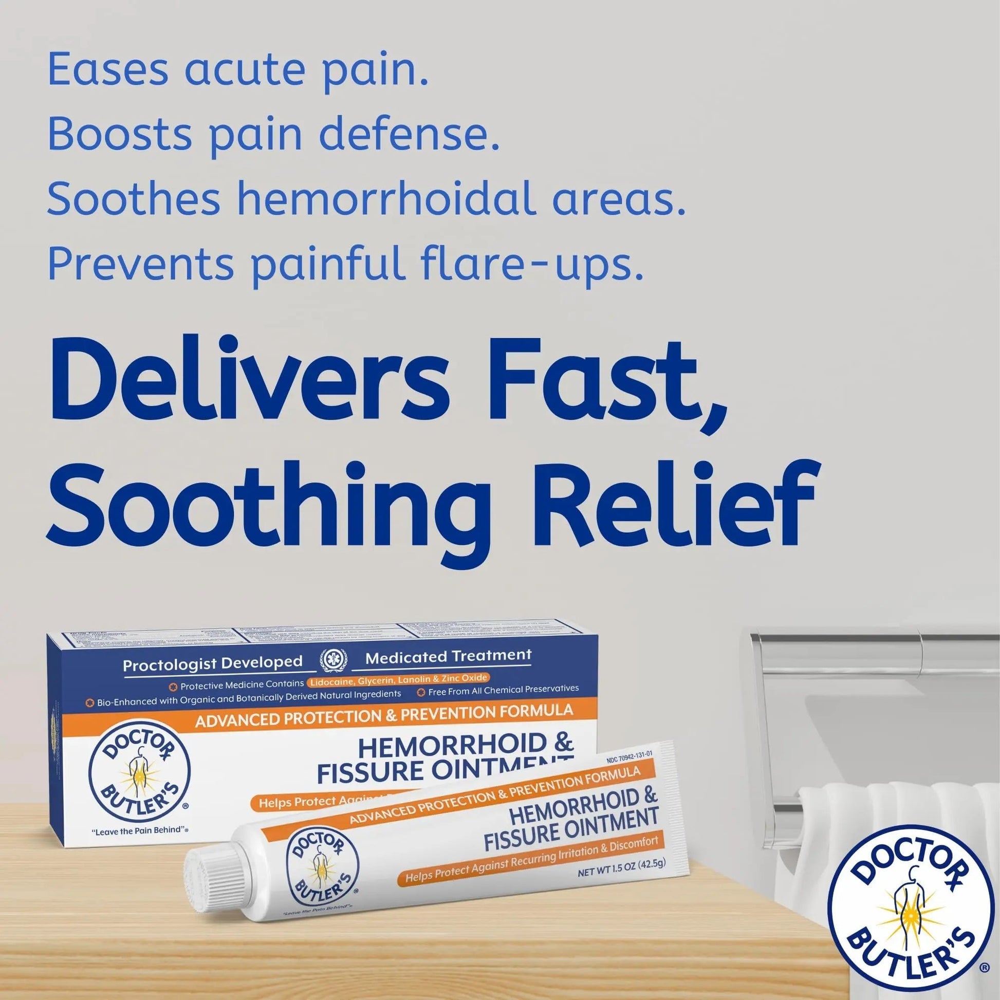Doctor Butler's Advanced Hemorrhoid & Fissure Ointment – Lidocaine Hemorrhoid Treatment and Fissure Treatment Extra Strength Formula, Heals and Provides Fast Pain and Itch Relief* (1.5 oz.) Doctor Butler's buy supplements canada
