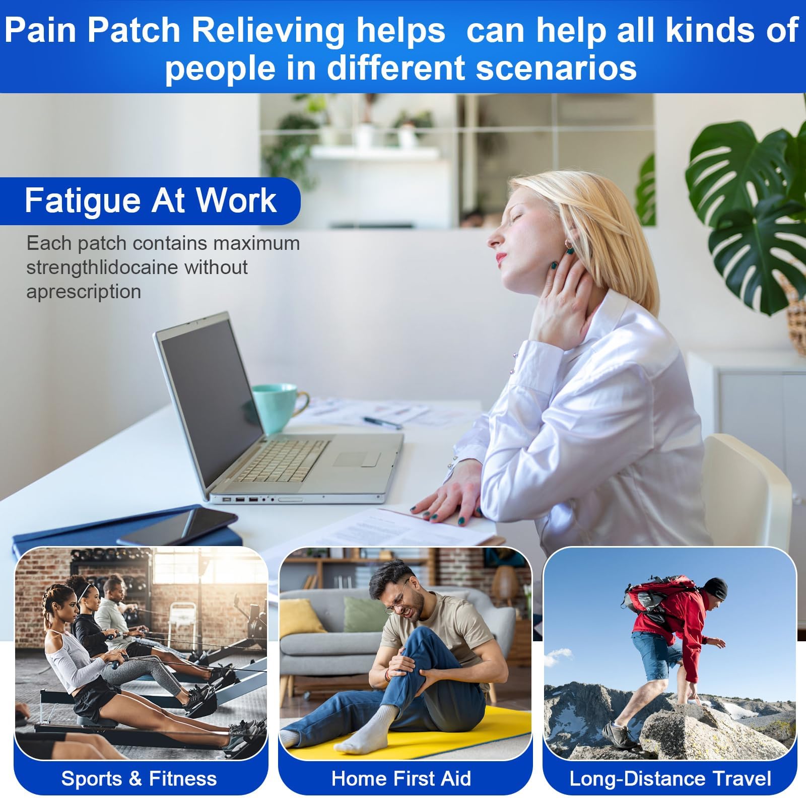 AROSLU 4% Lidocaine Maximum Strength Pain Relief Patches | Muscle & Joint Relief for Neck, Back, Knee, Shoulders | 12 Hour Long Lasting | 20 Count AROSLU buy supplements canada