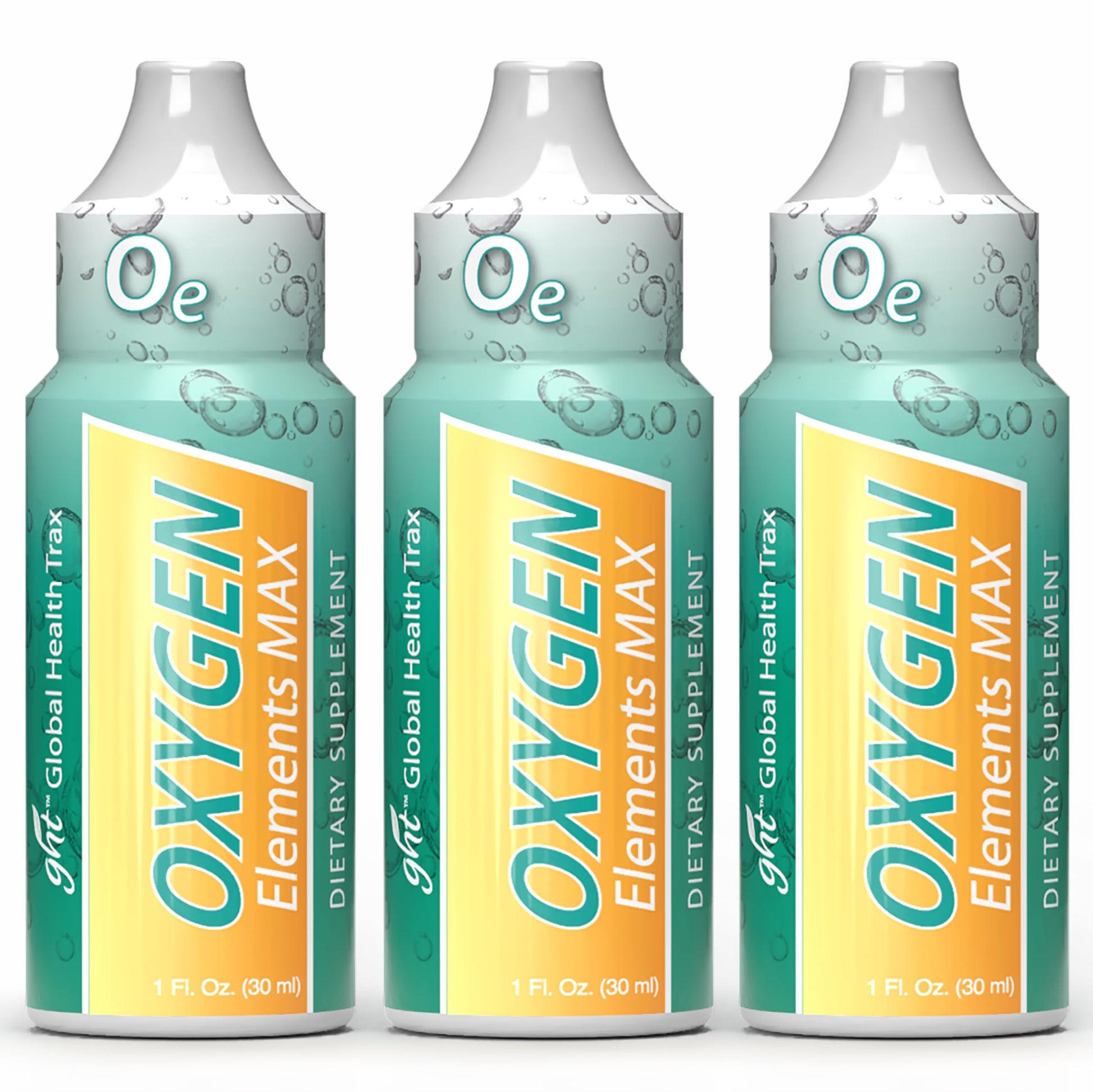 GHT Oxygen Elements Max Liquid Oxygen Drops in 1 Ounce Bottle, Portable Supplement - Bolster Endurance and Stamina, Cleanse Cells (3 Pack) ght Global Health Trax buy supplements canada