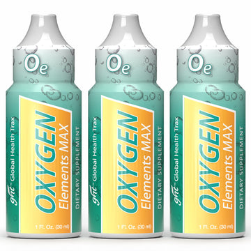 GHT Oxygen Elements Max Liquid Oxygen Drops in 1 Ounce Bottle, Portable Supplement - Bolster Endurance and Stamina, Cleanse Cells (3 Pack) ght Global Health Trax buy supplements canada