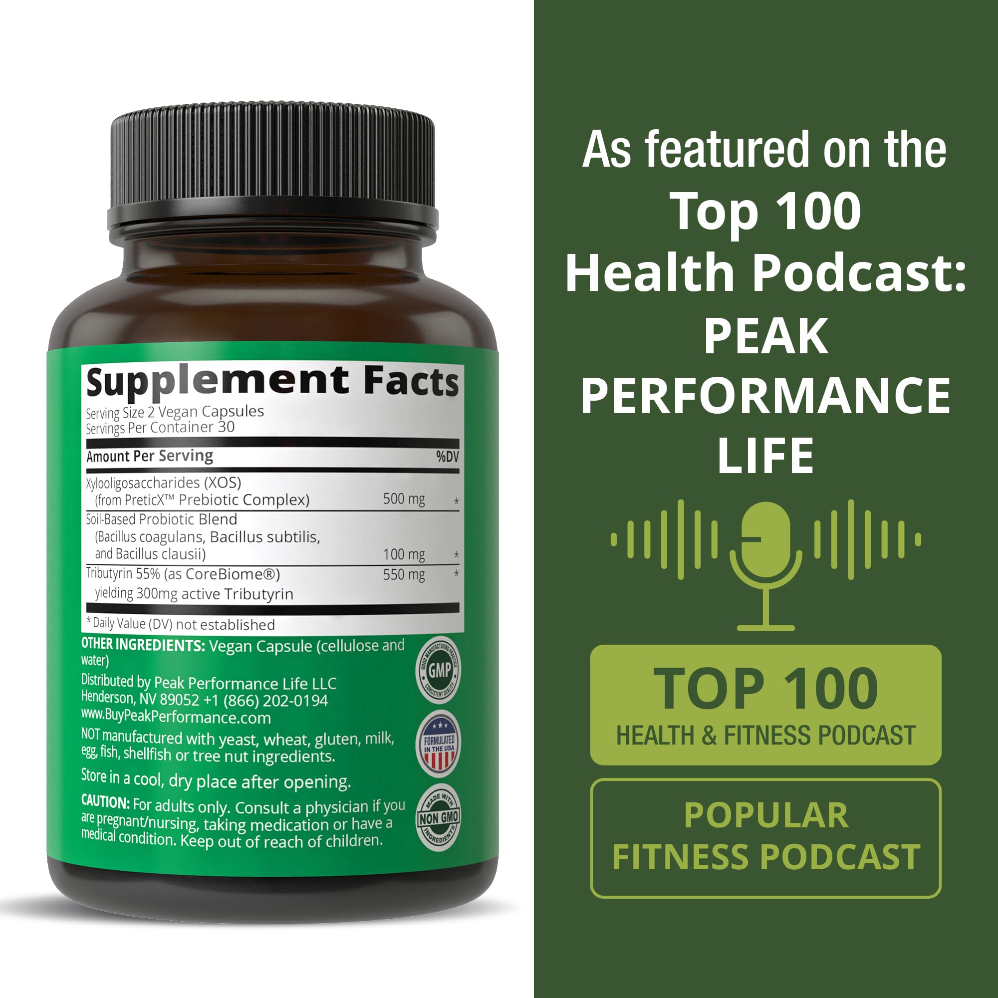Synbiotic = Prebiotic + Probiotic + Postbiotic 3-in-1 Supplement with Clinically Tested Ingredients. Pre and Probiotics Plus Important Tributyrin Postbiotics for Gut. Vegan Capsules for Women + Men Peak Performance buy supplements canada