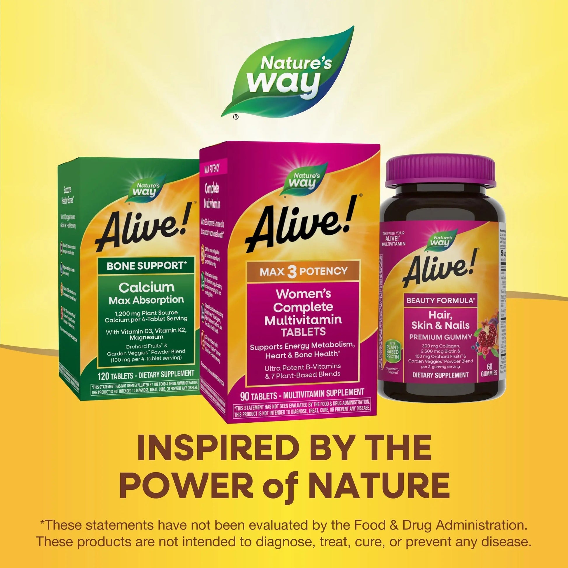 Nature's Way Alive! Max3 Daily Women's Multivitamin, Food-Based Blends (1,130mg per serving) and Antioxidants, 90 Tablets Nature's Way buy supplements canada