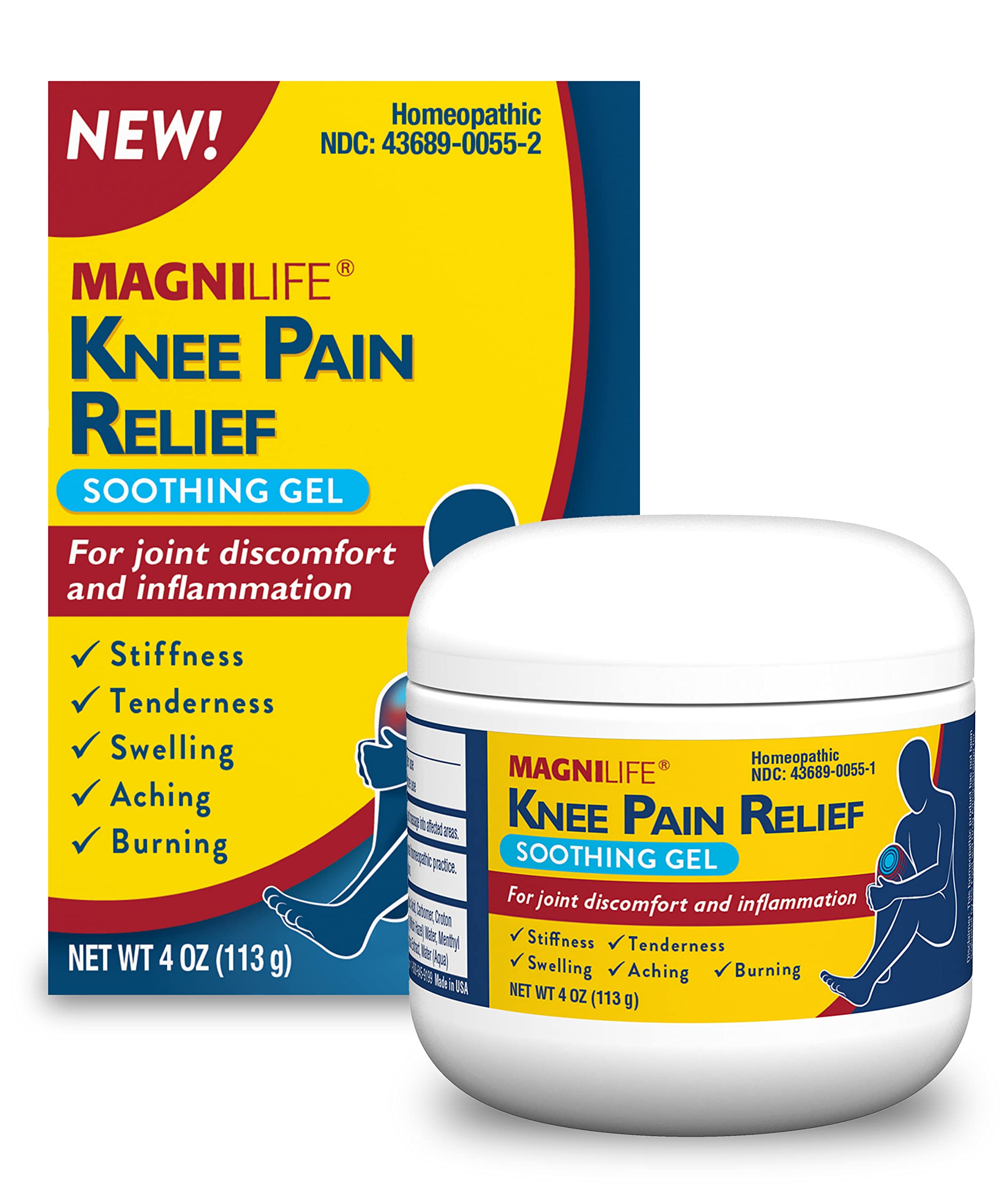 MagniLife Knee Pain Relief Gel (4 oz), Arnica-Based Gel for Joint Pain, Knee Stiffness & Swelling, Non-Greasy, No Staining, Massage-in Formula for Daily Knee Support & Comfort MagniLife buy supplements canada
