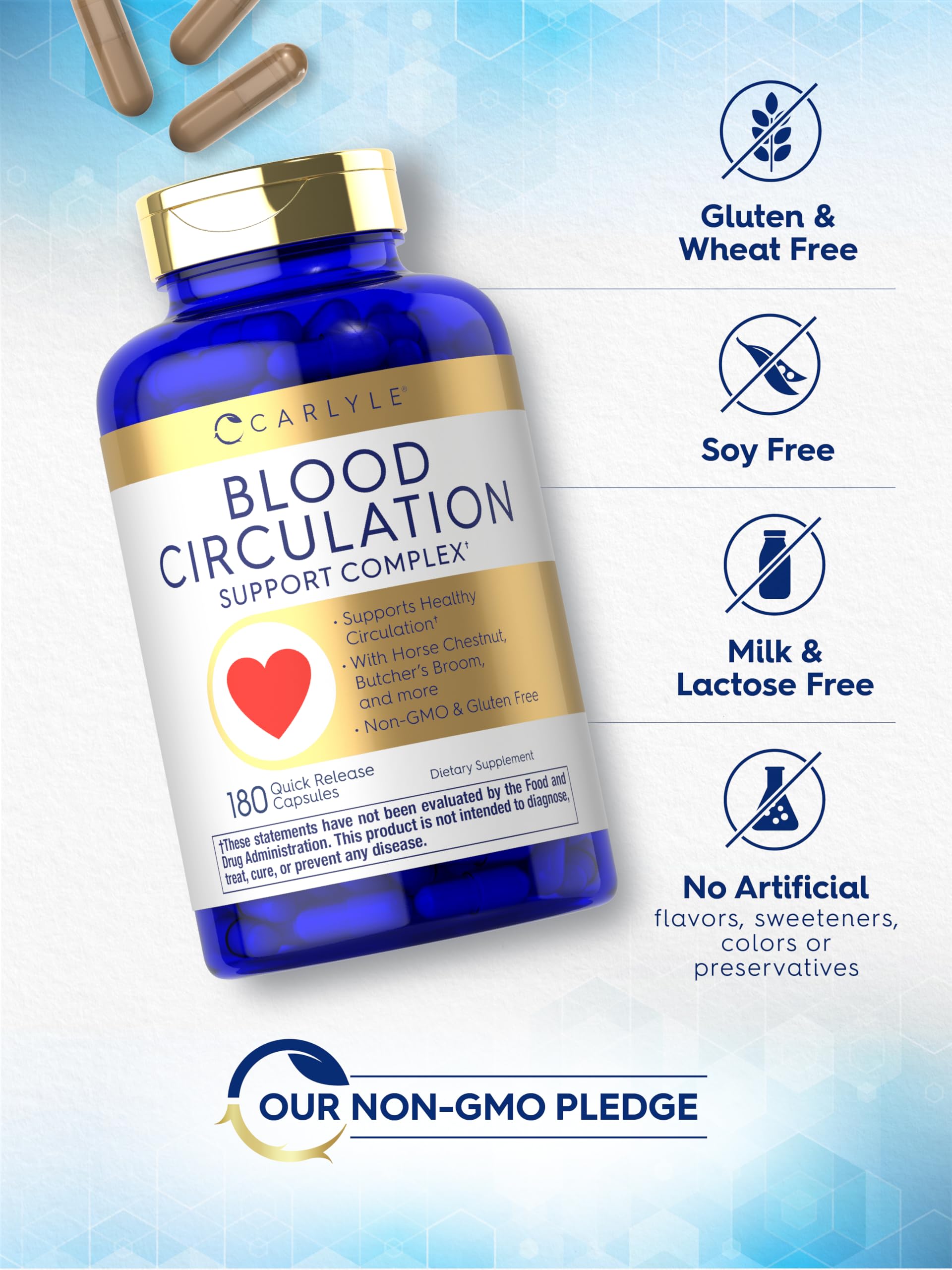 Carlyle Blood Circulation Supplement | 180 Capsules | Supports Healthy Circulation | Non-GMO, Gluten Free Carlyle buy supplements canada