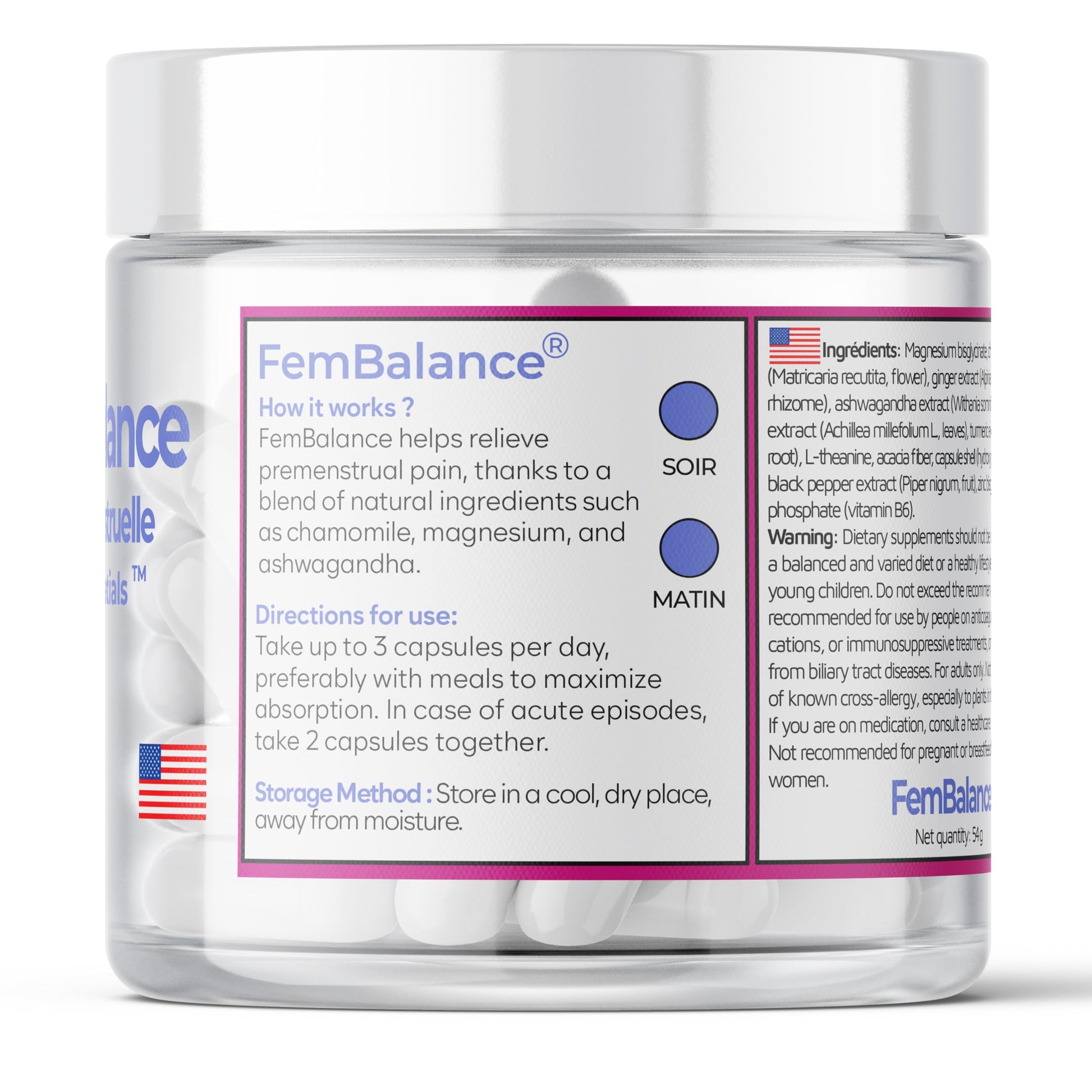 BioEssentials FemBalance® – Women’s Hormone Balance Supplement for PMS Support & Menstrual Cramp Relief - Ashwagandha, Magnesium & Chamomile for Hormonal Balance, Mood & Energy – 90 Vegan Capsules BioEssentials buy supplements canada