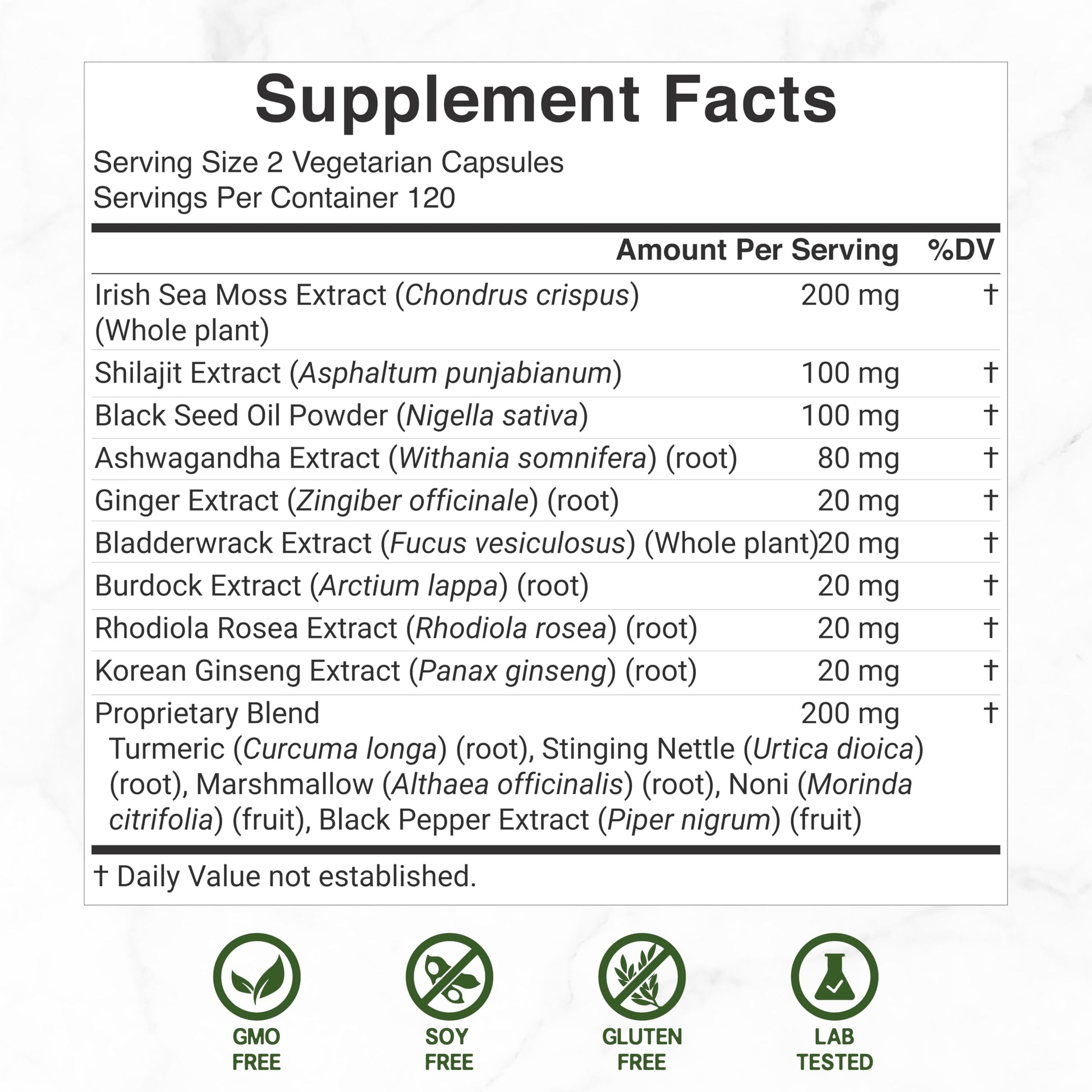 DEAL SUPPLEMENT Irish Sea Moss 240 Veggie Capsules – 14 Superfood Complex with Black Seed Oil, Ashwagandha, & Ginger DEAL SUPPLEMENT buy supplements canada