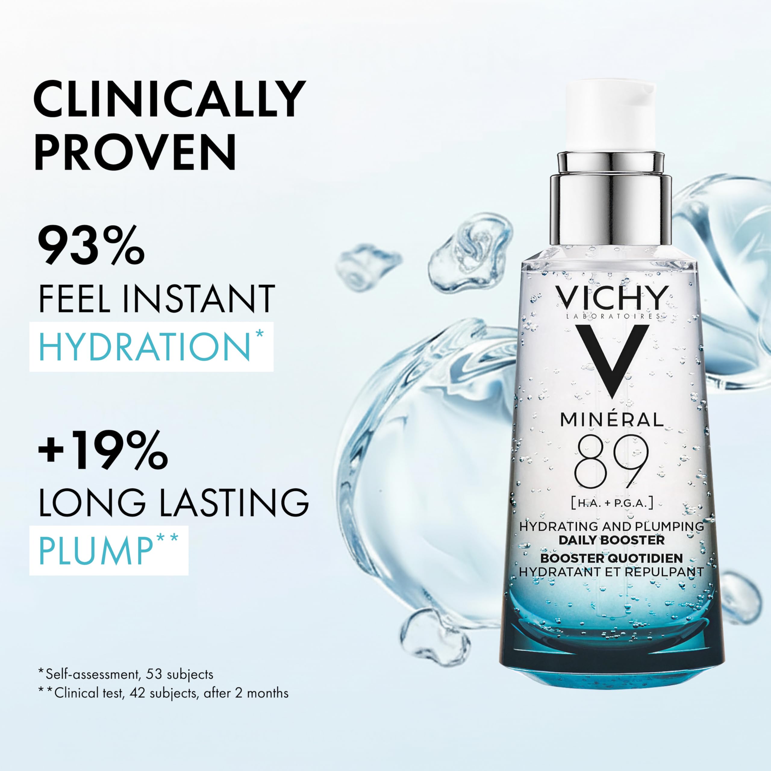 VICHY Mineral 89 Booster, Pure Hyaluronic Acid Serum for Face with Polyglutamic Acid for Skin Barrier Repair, Plumps & Hydrates VICHY buy supplements canada