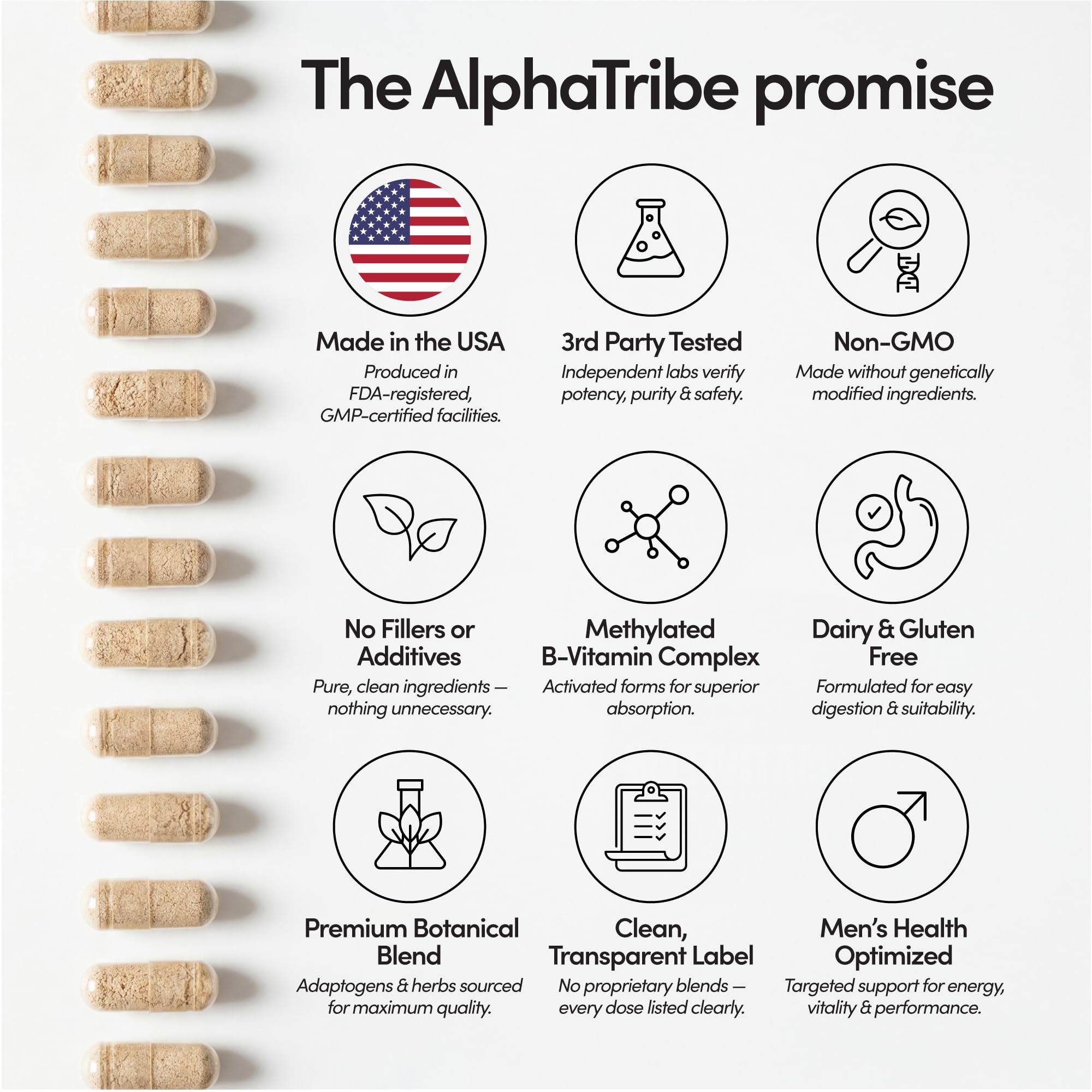 Alpha Tribe Multivitamin for Men with Seamoss Black Seed Oil Ashwagandha Burdock Root, Turmeric Bladderwrack, Vitamin C, Elderberry, Manuka, Yellow Dock | Daily Men's Vitamins and Minerals Supplement Alpha Tribe buy supplements canada