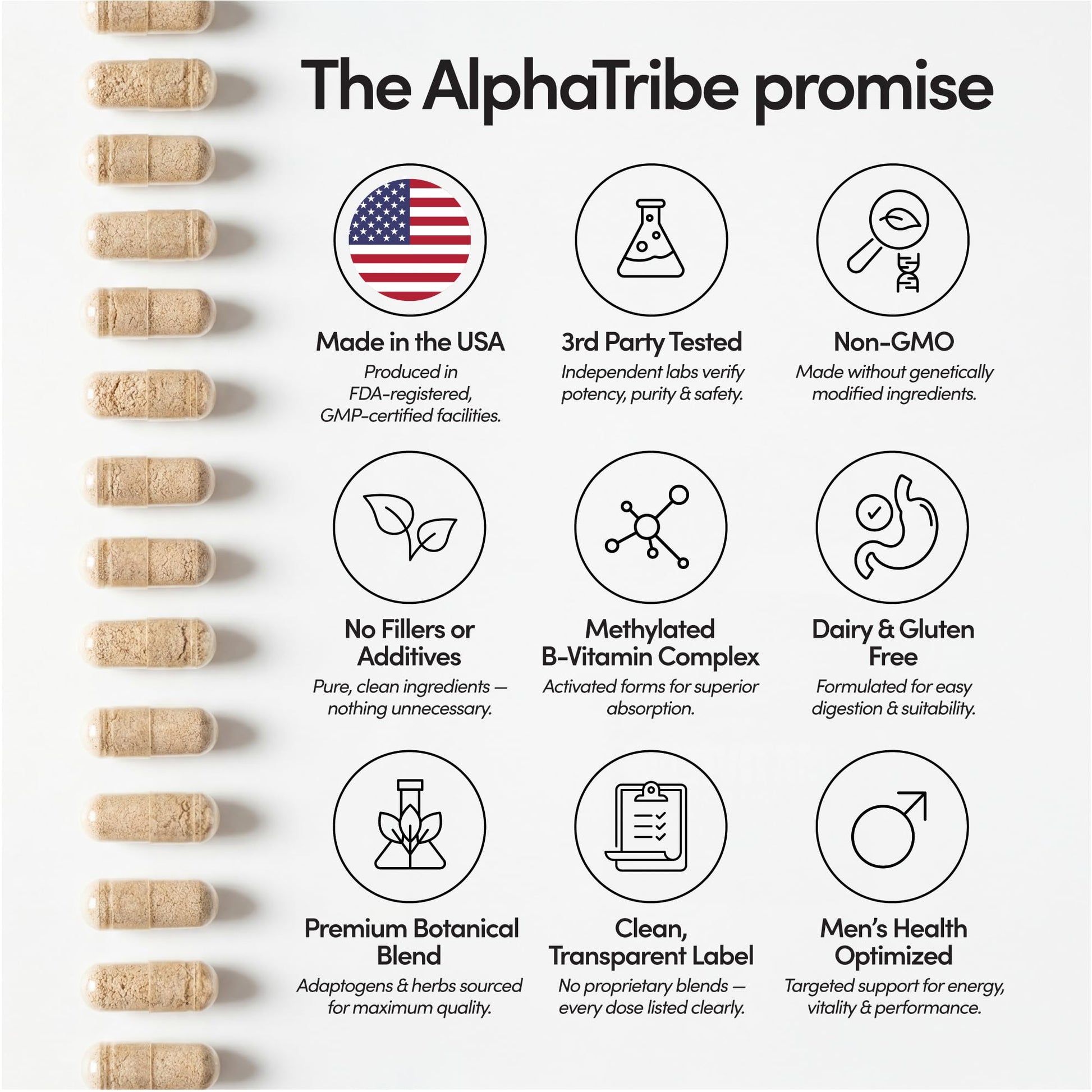 Alpha Tribe Multivitamin for Men & Organizer w/Seamoss Black Seed Oil Ashwagandha Burdock Root Turmeric Bladderwrack Vitamin C | Daily Men's Vitamins & Minerals Supplement | 60 Count Alpha Tribe buy supplements canada