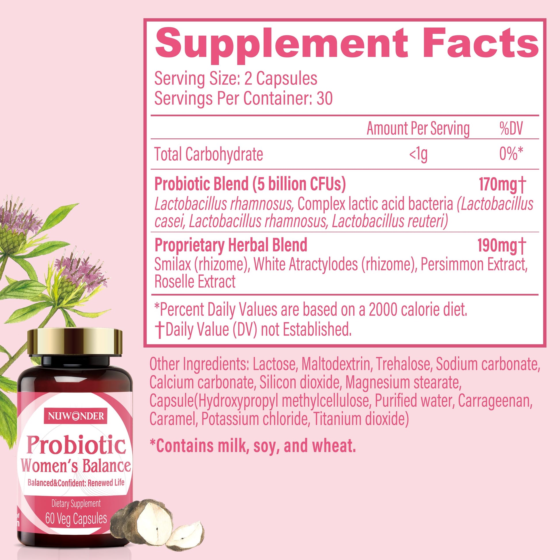 NUWONDER Women's probiotic - Natural Vaginal Support Supplement, Balanced & Confident NUWONDER buy supplements canada