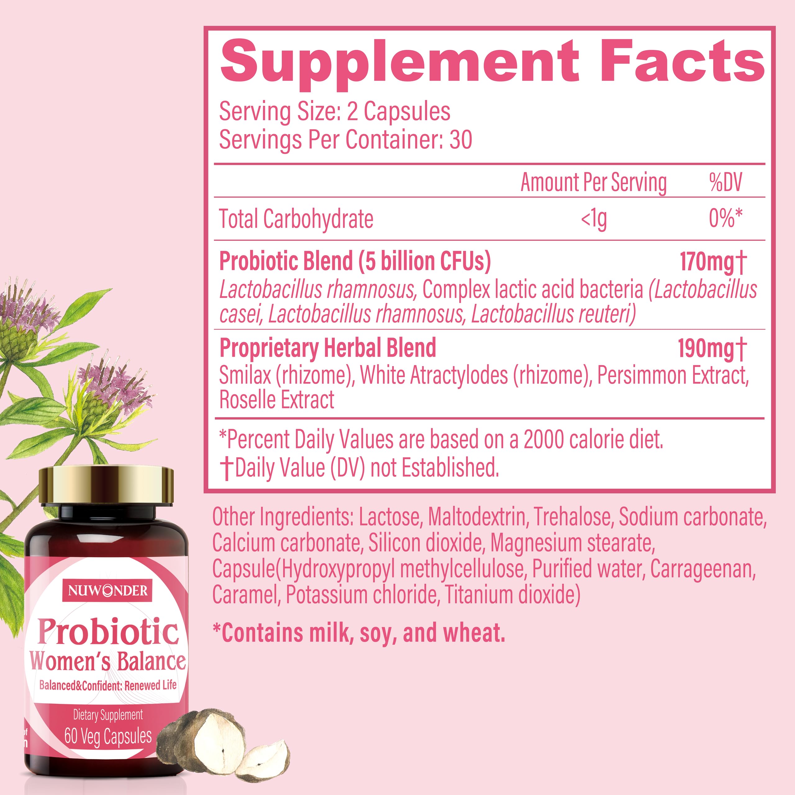 NUWONDER Women's probiotic - Natural Vaginal Support Supplement, Balanced & Confident NUWONDER buy supplements canada