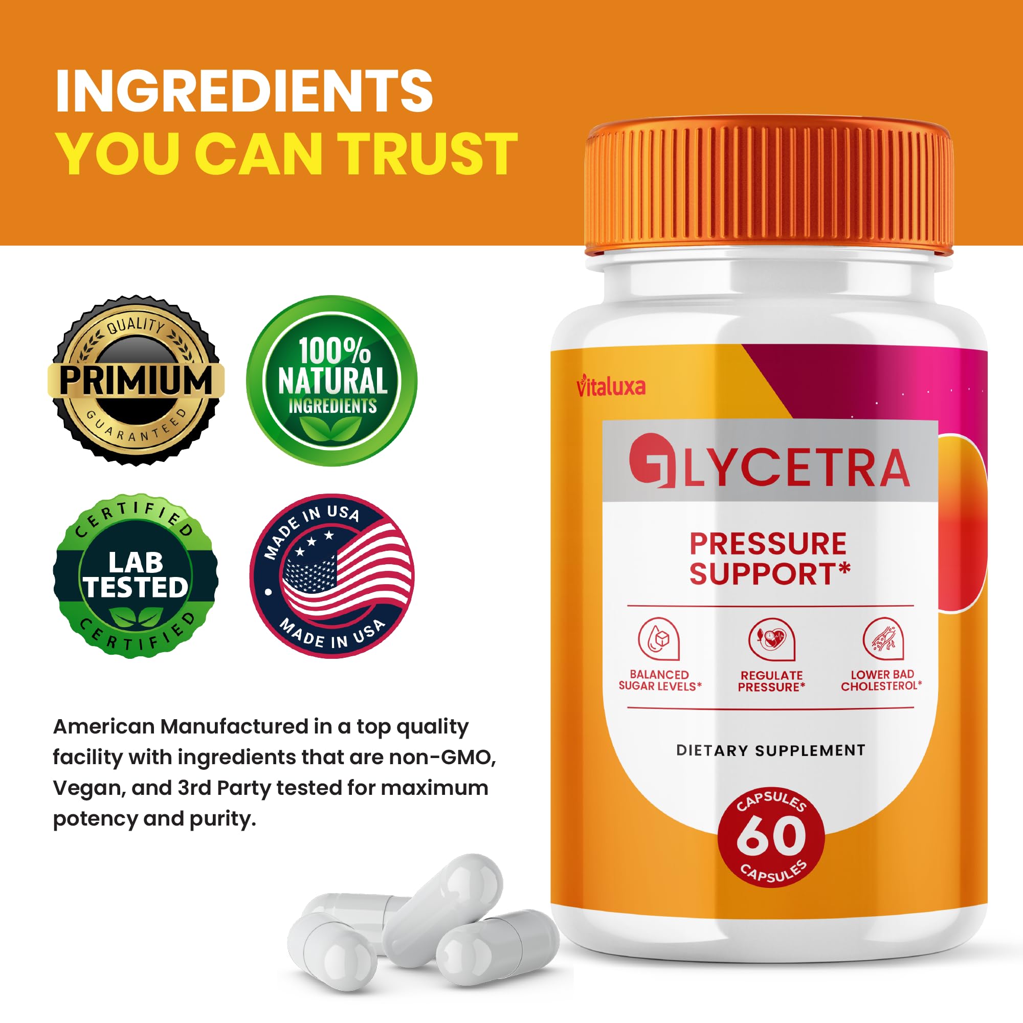 (2 Pack) Glycetra Capsules, Glycetra Blood Support Supplement Advanced Formula Premium Blend All Natural Balance Flow, Glicetra Pills Maximum Strength Glycogen Support Health Wellness Review (120 Ct) Vitaluxa buy supplements canada
