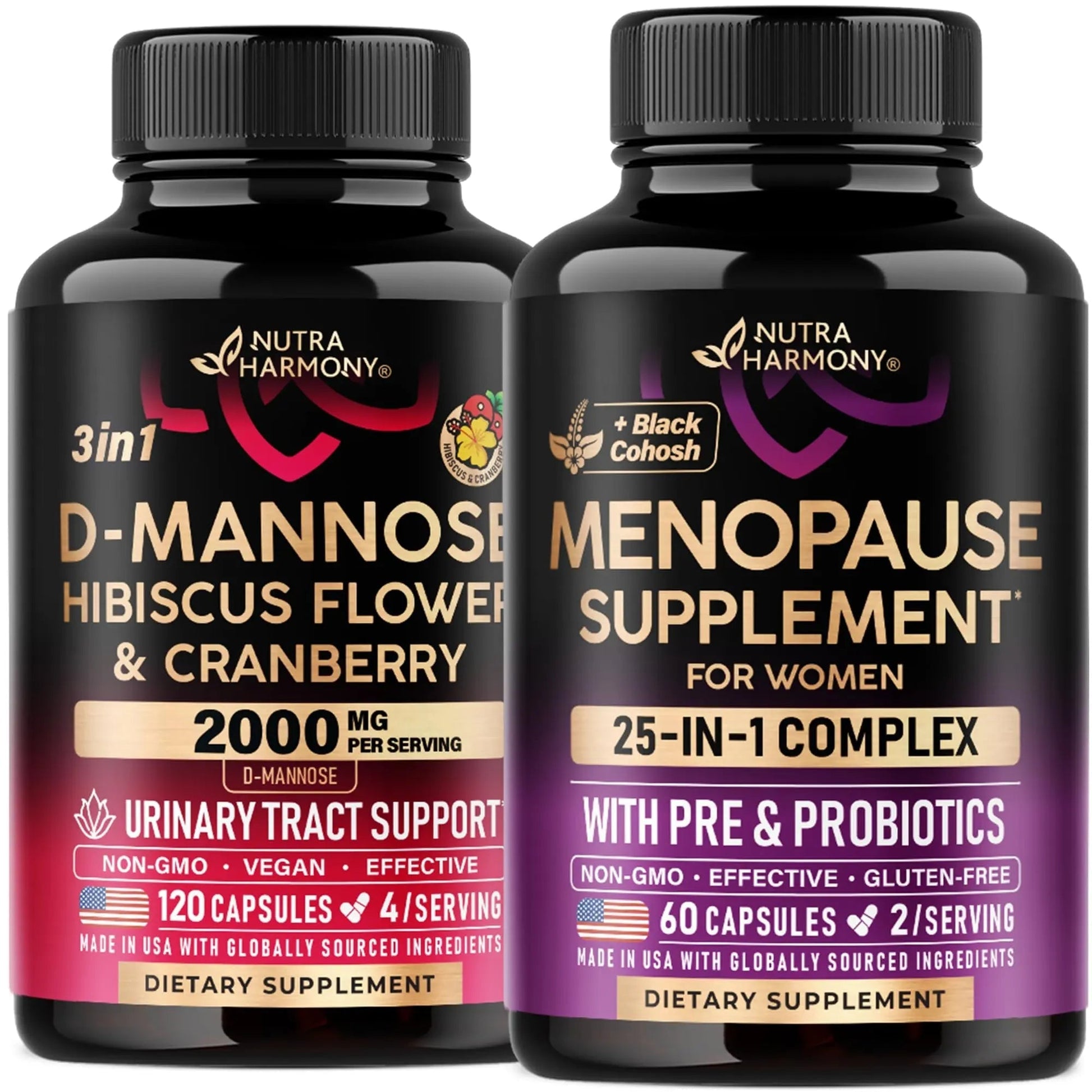 NUTRAHARMONY D-Mannose with Cranberry & Menopause Capsules NUTRAHARMONY buy supplements canada