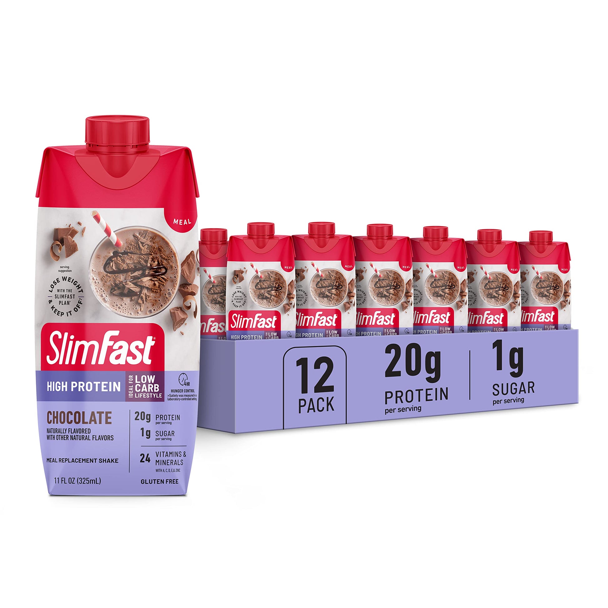 SlimFast Protein Shake, Chocolate- 20g Protein, Meal Replacement Shake Ready to Drink SlimFast buy supplements canada