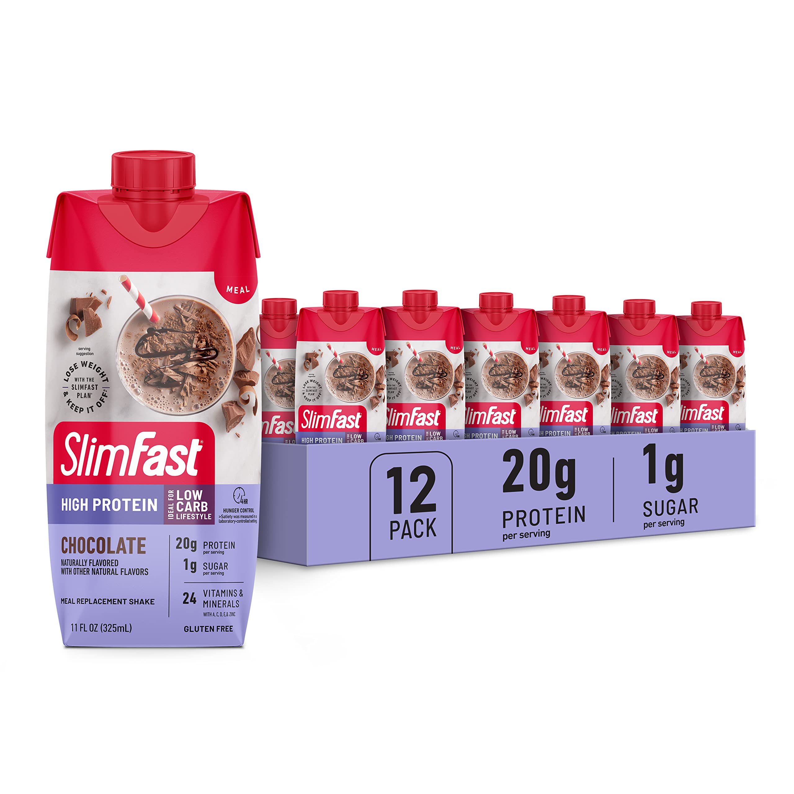 SlimFast Protein Shake, Chocolate- 20g Protein, Meal Replacement Shake Ready to Drink SlimFast buy supplements canada