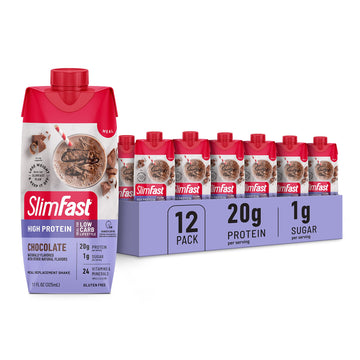 SlimFast Protein Shake, Chocolate- 20g Protein, Meal Replacement Shake Ready to Drink SlimFast buy supplements canada