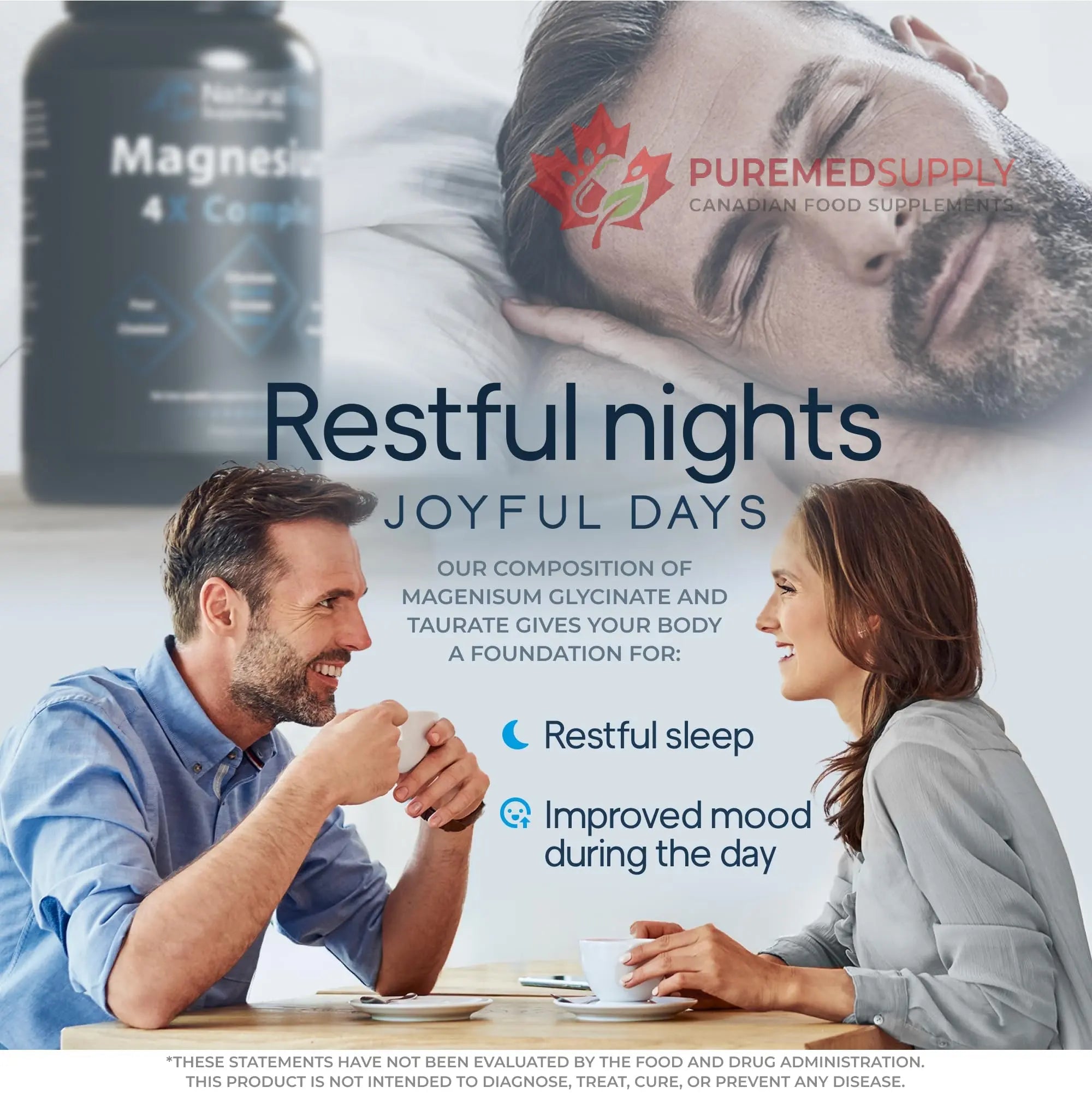 Natural Flow 4X Magnesium Supplement, Magnesium Glycinate, Taurate, Malate, Orotate Complex, Calm Sleep and Cramp Support Blend, No Mag Citrate or Oxide, 120 Capsules Natural Flow Supplements buy supplements canada