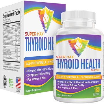 Thyroid Support (3-Month) Supplement All-in-1 with 14 Active Ingredients in 1 Formula | Thyroid Health Support Supplements | Women & Men | 90-Day Bulk Supply | 180 Capsules Elevate Recovery Supplements buy supplements canada