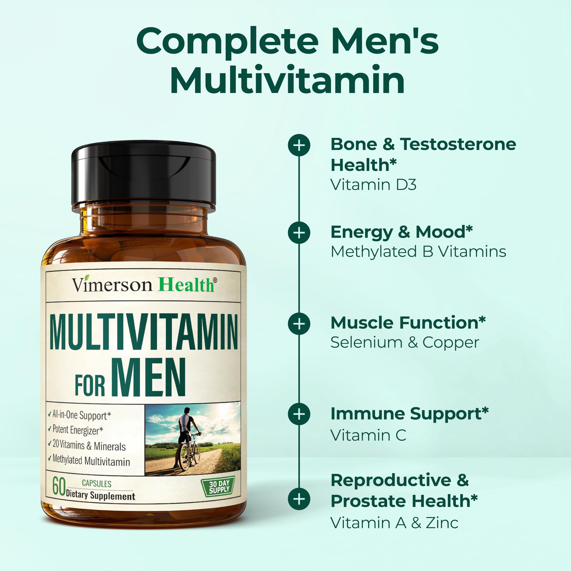 Multivitamin for Men – Methylated Mens Multivitamins & Multiminerals Capsules with Vitamin B12, A, D, C, Zinc, Magnesium & More for Complete Daily Support Vimerson Health buy supplements canada