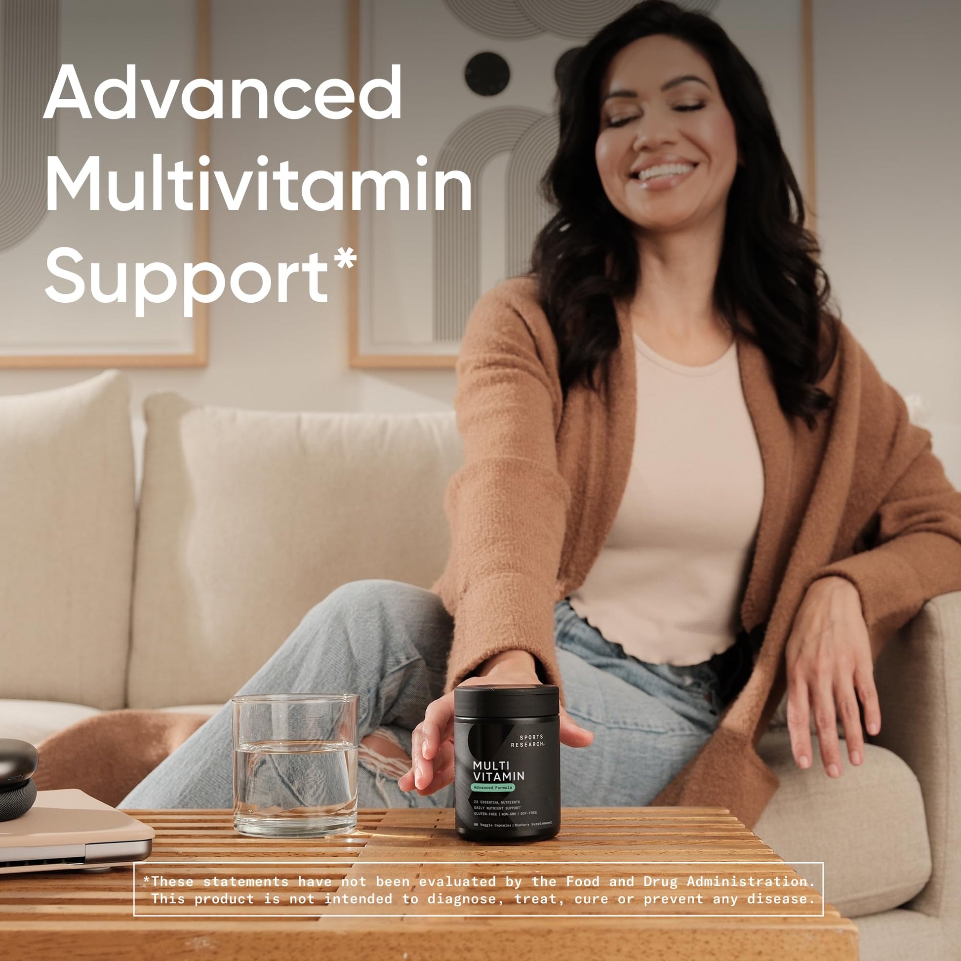 Sports Research® Multivitamin – Advanced Formula - 23 Essential Vitamins & Minerals with CoQ10 & Iodine - Daily Nutrient Support*- Non-GMO Tested & Gluten-Free -60 Veggie Capsules Sports Research buy supplements canada