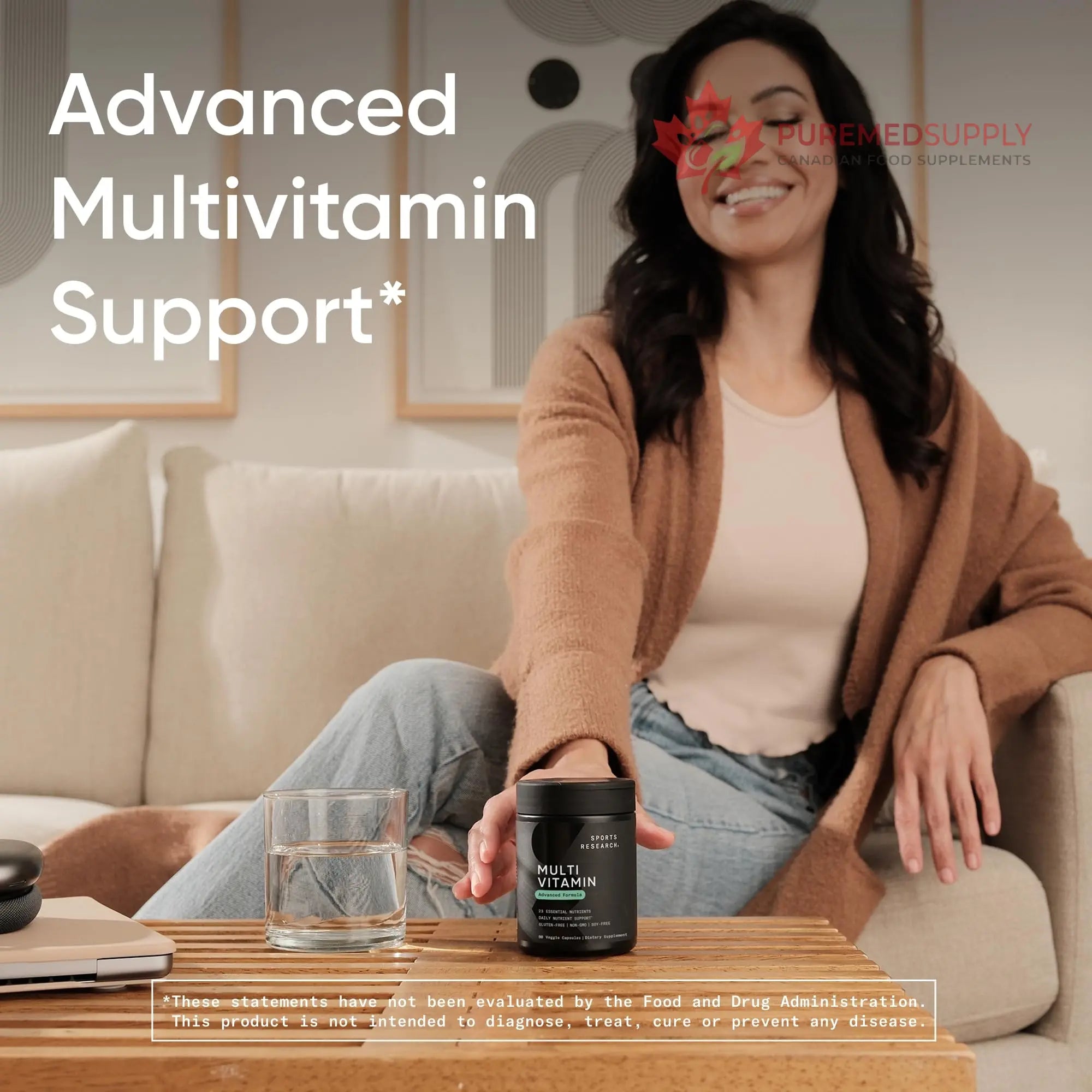 Sports Research® Multivitamin – Advanced Formula - 23 Essential Vitamins & Minerals with CoQ10 & Iodine - Daily Nutrient Support*- Non-GMO Tested & Gluten-Free -60 Veggie Capsules Sports Research buy supplements canada