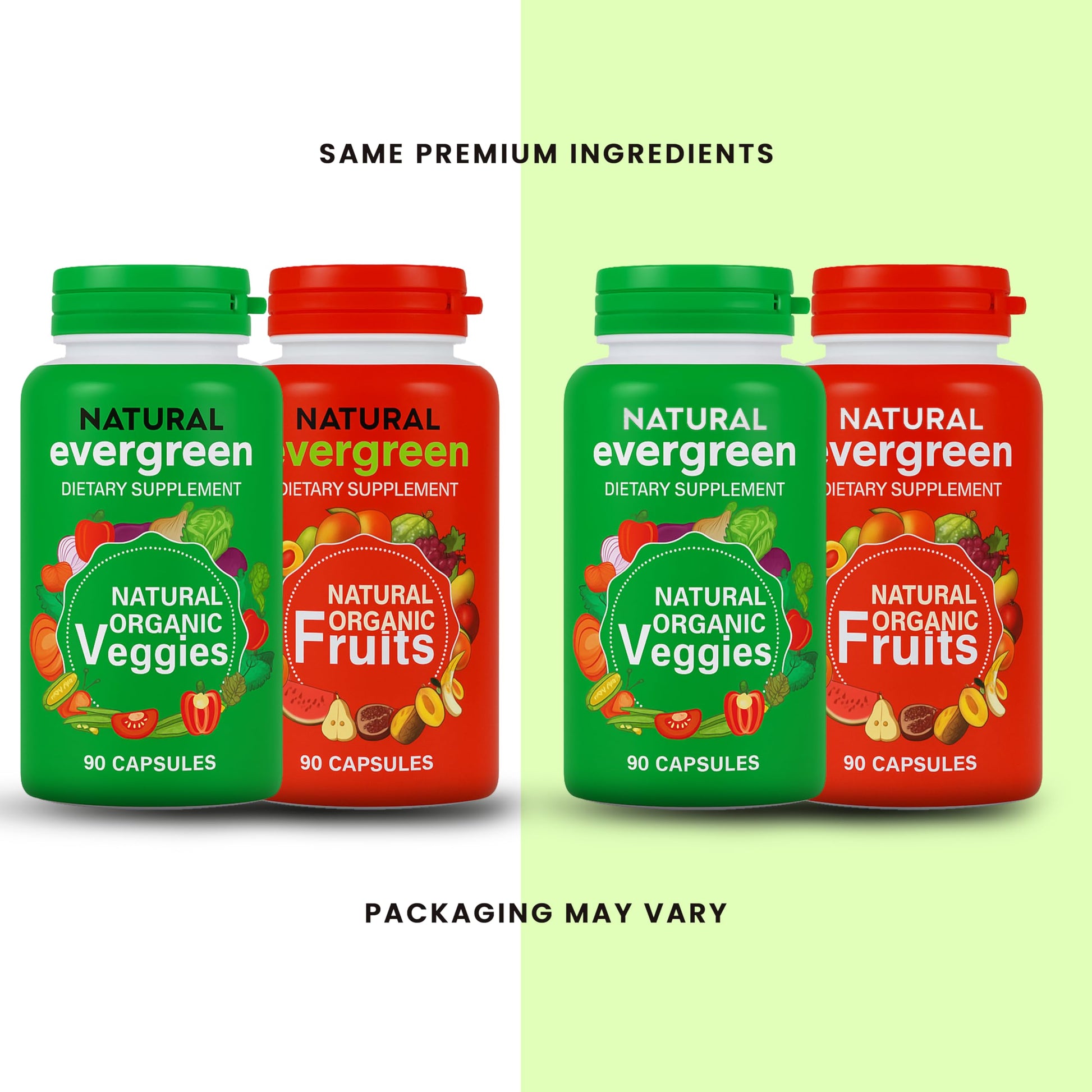 Fruit and Veggies Supplement – 100% Natural Super Greens Blend with Fruits & Vegetables | Veggie Capsules for Adults & Kids | Daily Nutrient Support Packed with Natural Vitamins & Minerals Natural Evergreen buy supplements canada