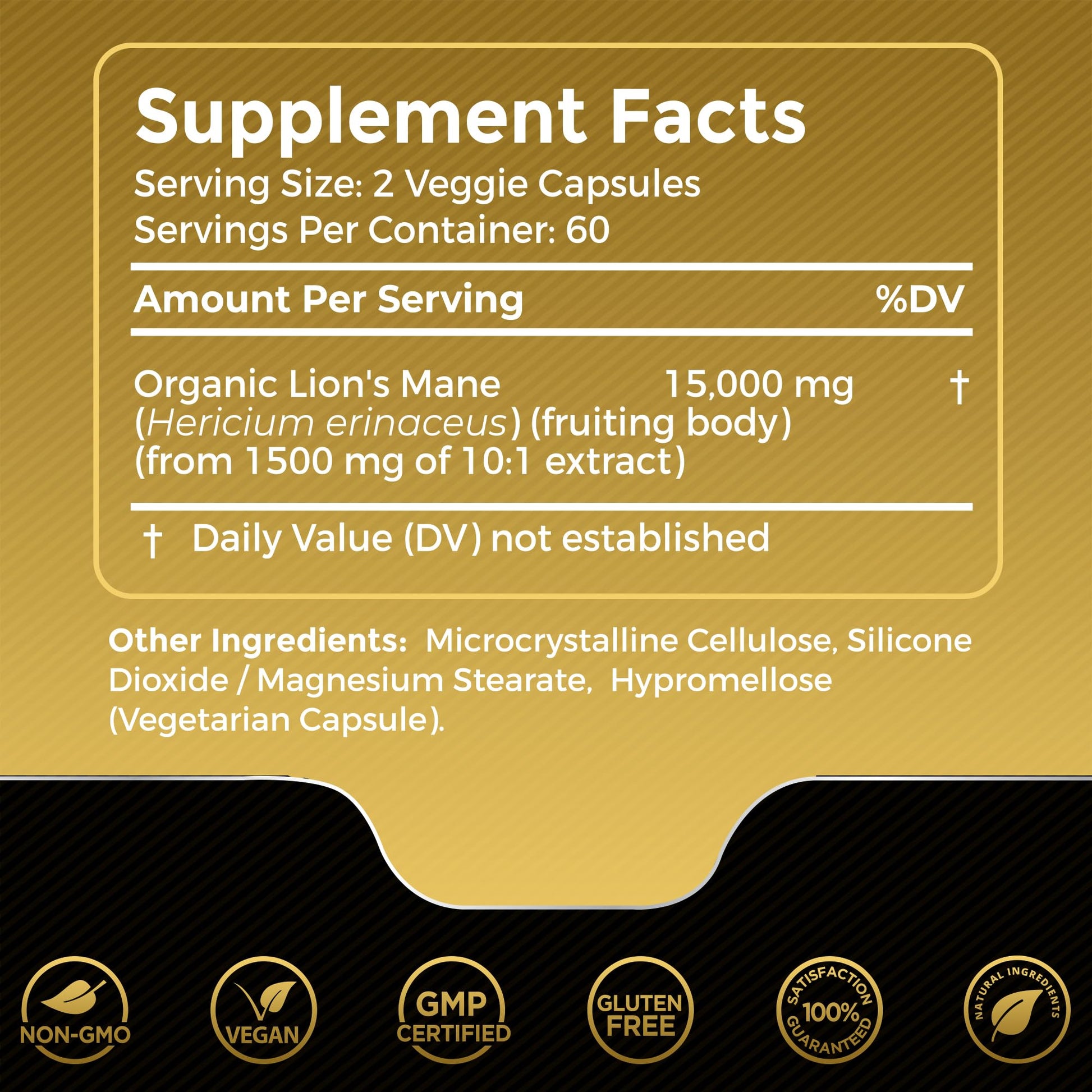 Lions Mane Supplement Capsules - 120 Count - Mushroom Supplement, Brain Supplements WELLNESS LABSRX buy supplements canada