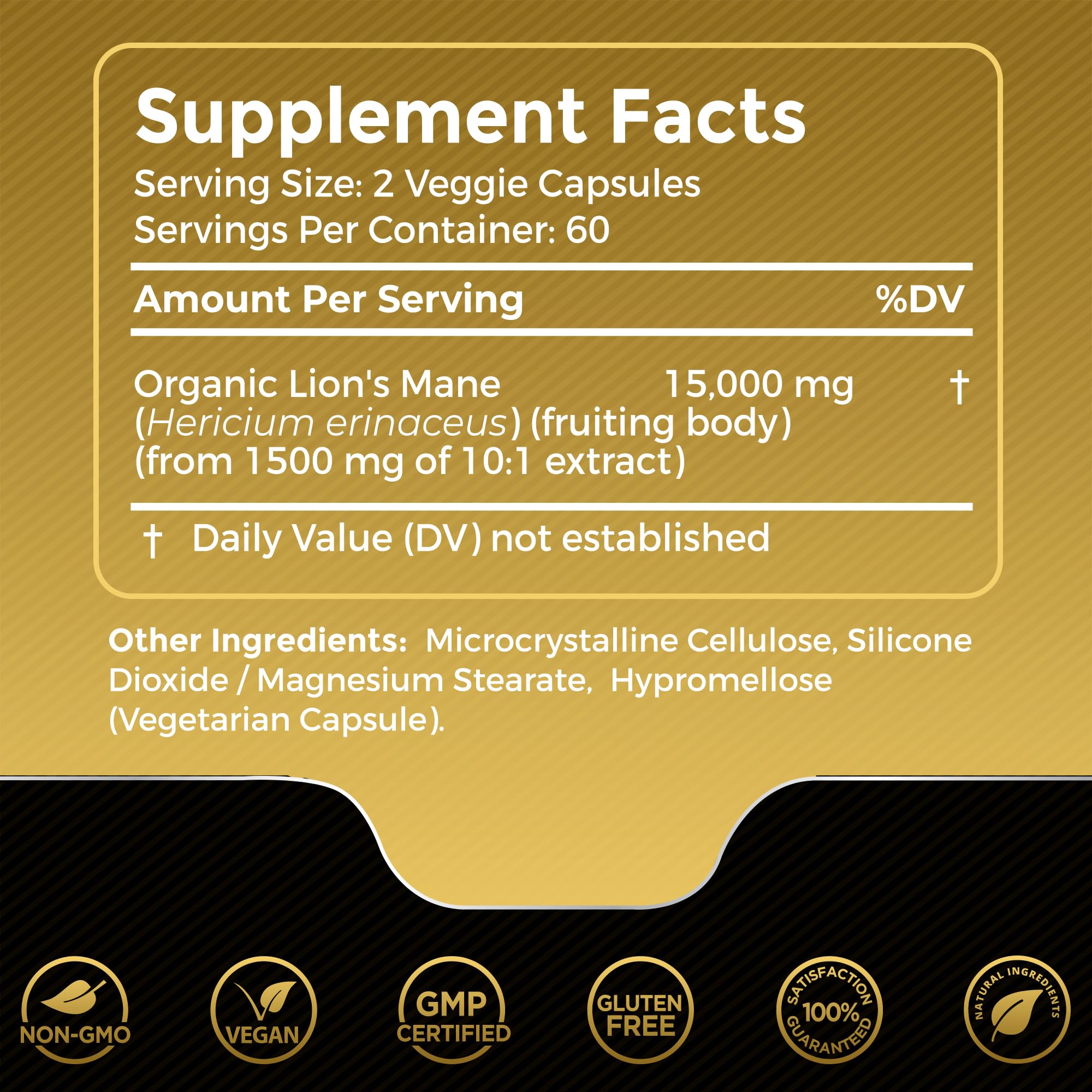 Lions Mane Supplement Capsules - 120 Count - Mushroom Supplement, Brain Supplements WELLNESS LABSRX buy supplements canada