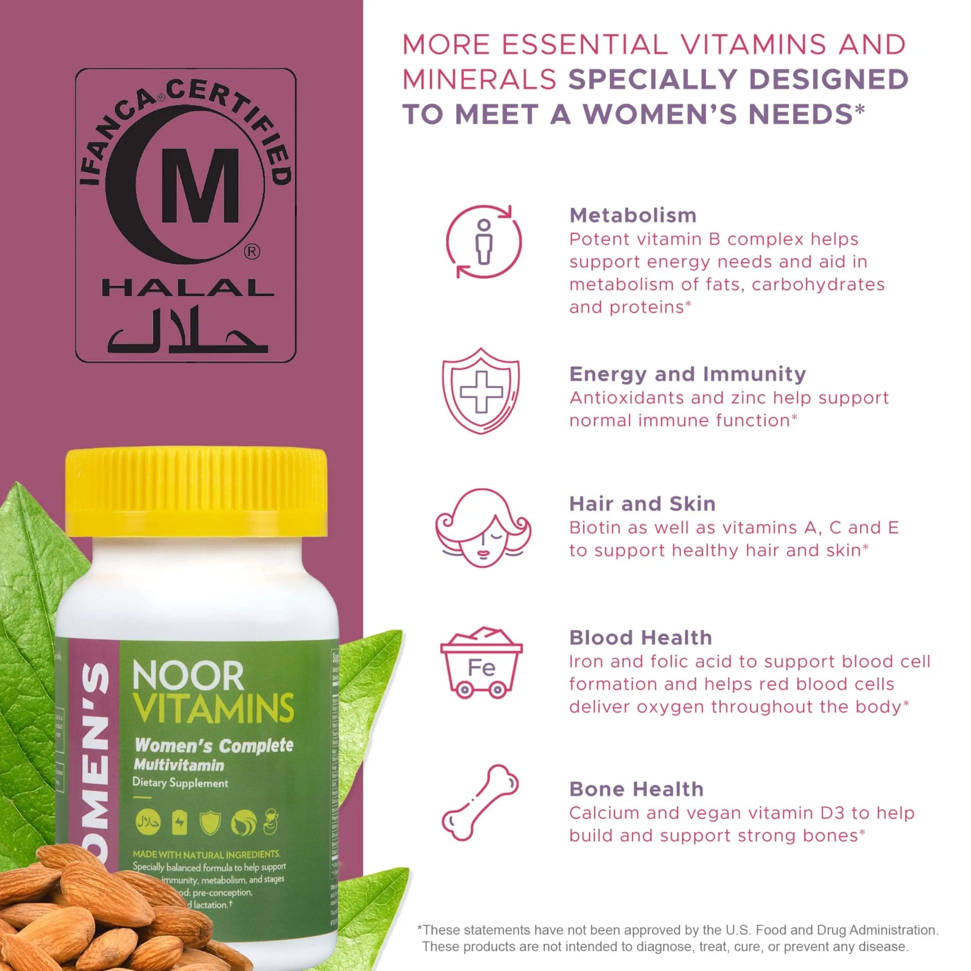 Noor Vitamins Women's Multivitamin and Omega Fish Oil Supplement Bundle Noor Vitamins buy supplements canada