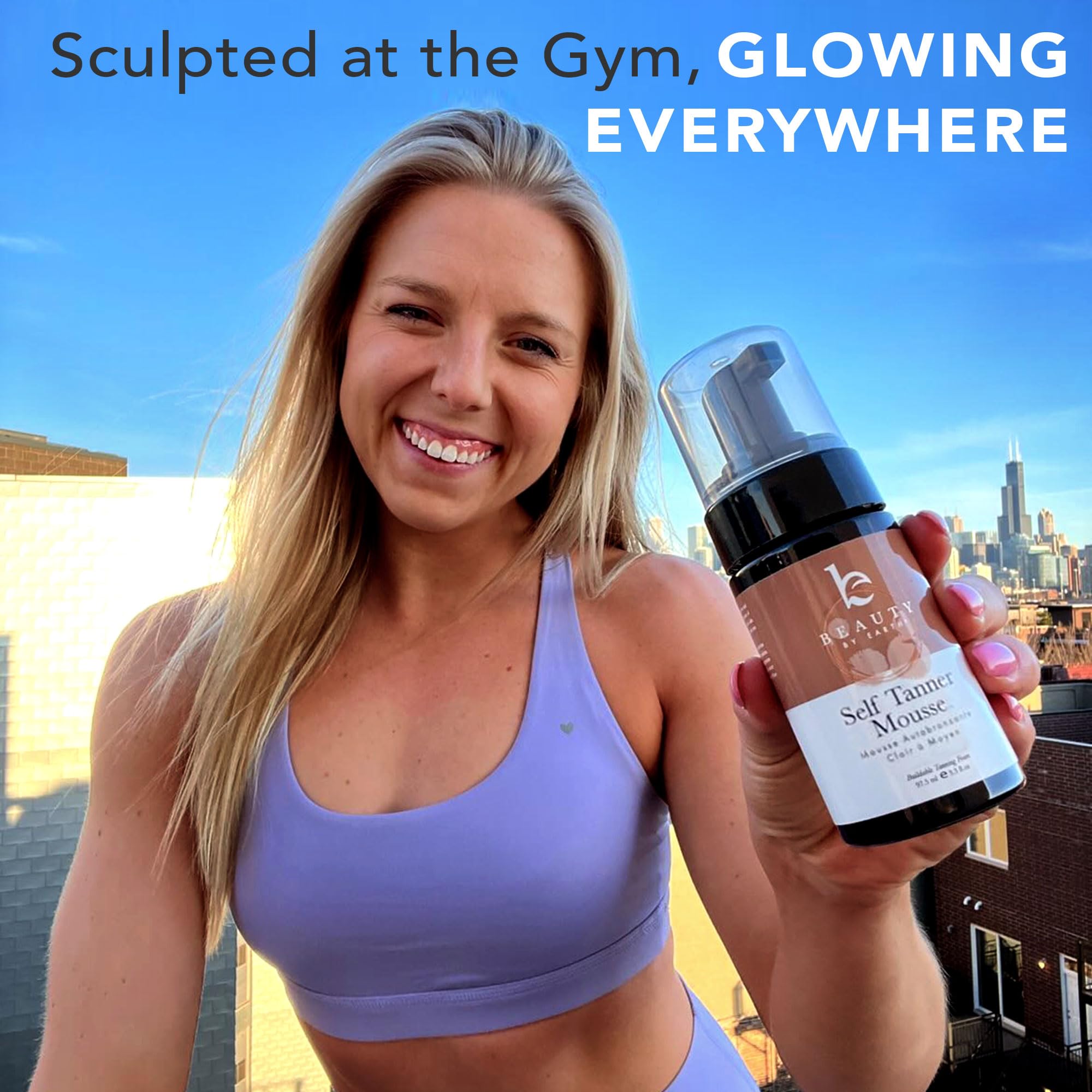 Self Tanner Tanning Mousse Kit - USA Made with Natural & Organic Ingredients Beauty by Earth buy supplements canada