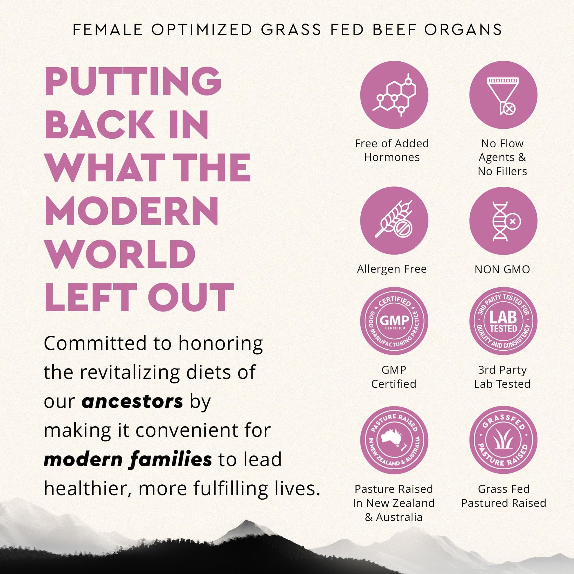 Beef Organ Supplement for Women – Supports Hormone Balance, Energy & Wellness – Grass Fed, Pasture Raised Superfood – Liver, Heart, Kidney, Bone Marrow – Collagen, CoQ10, B12 – Female Support Blend Ancestral Supplements buy supplements canada