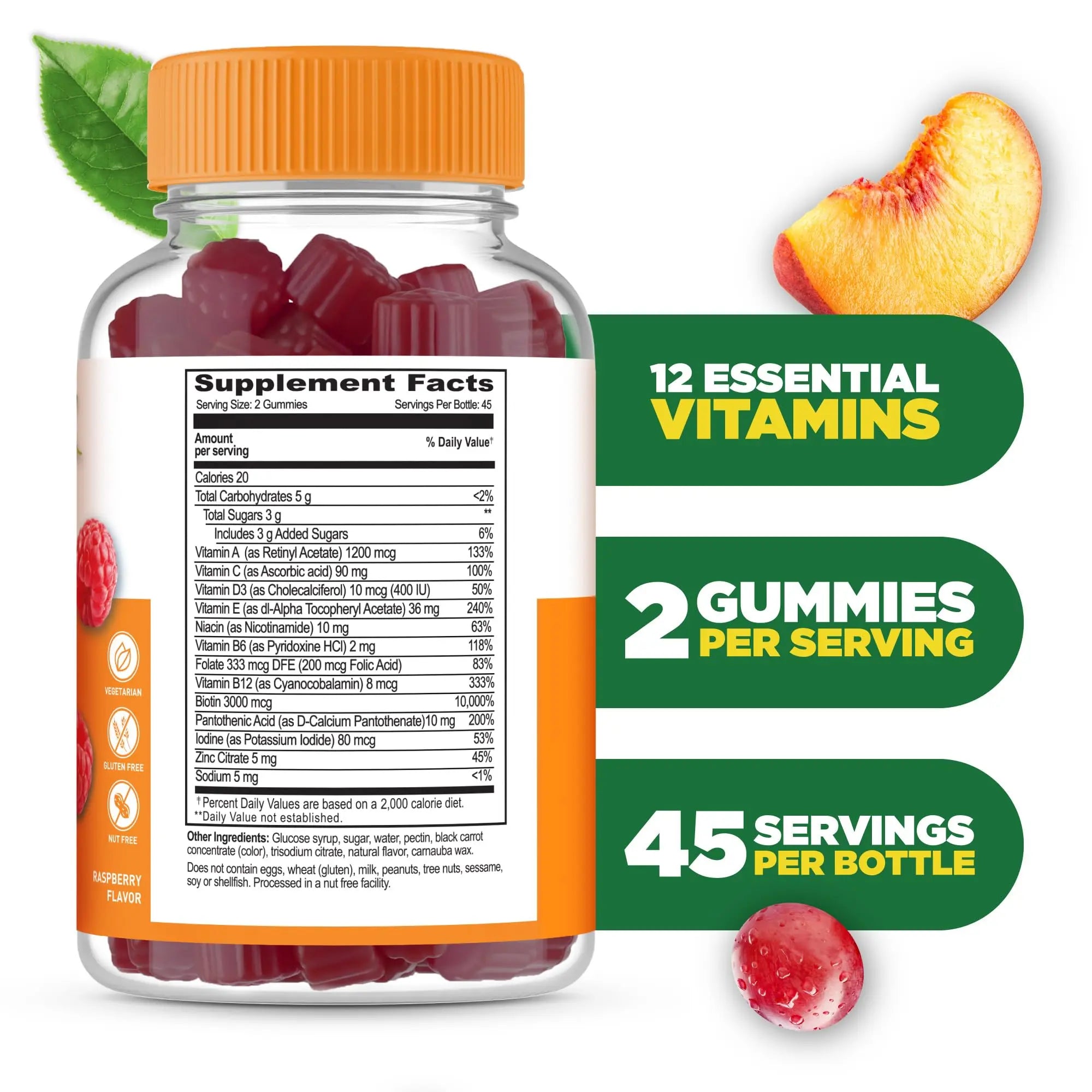 Lifeable Womens Multivitamin Gummy | with Vitamin A, C, D, E, Niacin, B6, Folate, B12, Biotin, Pantothenic Acid, Iodine, Zinc | Lifeable buy supplements canada