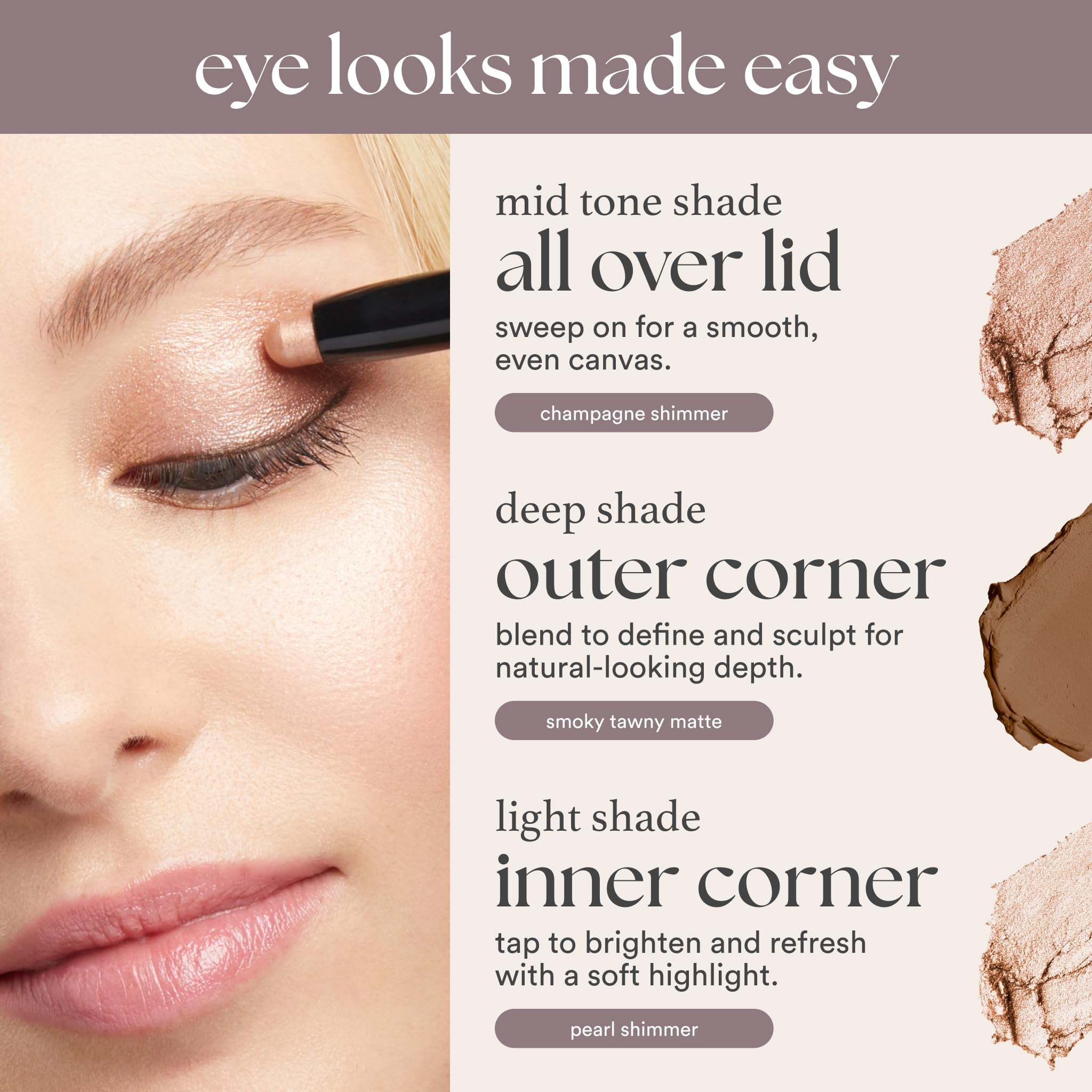 Julep Eyeshadow 101 Cream-to-Powder Waterproof Shadow Stick – Sand Shimmer – Long-Lasting, Crease-Proof, Champagne Toned Shimmer Cream Eyeshadow with Built-in Smudger Julep buy supplements canada